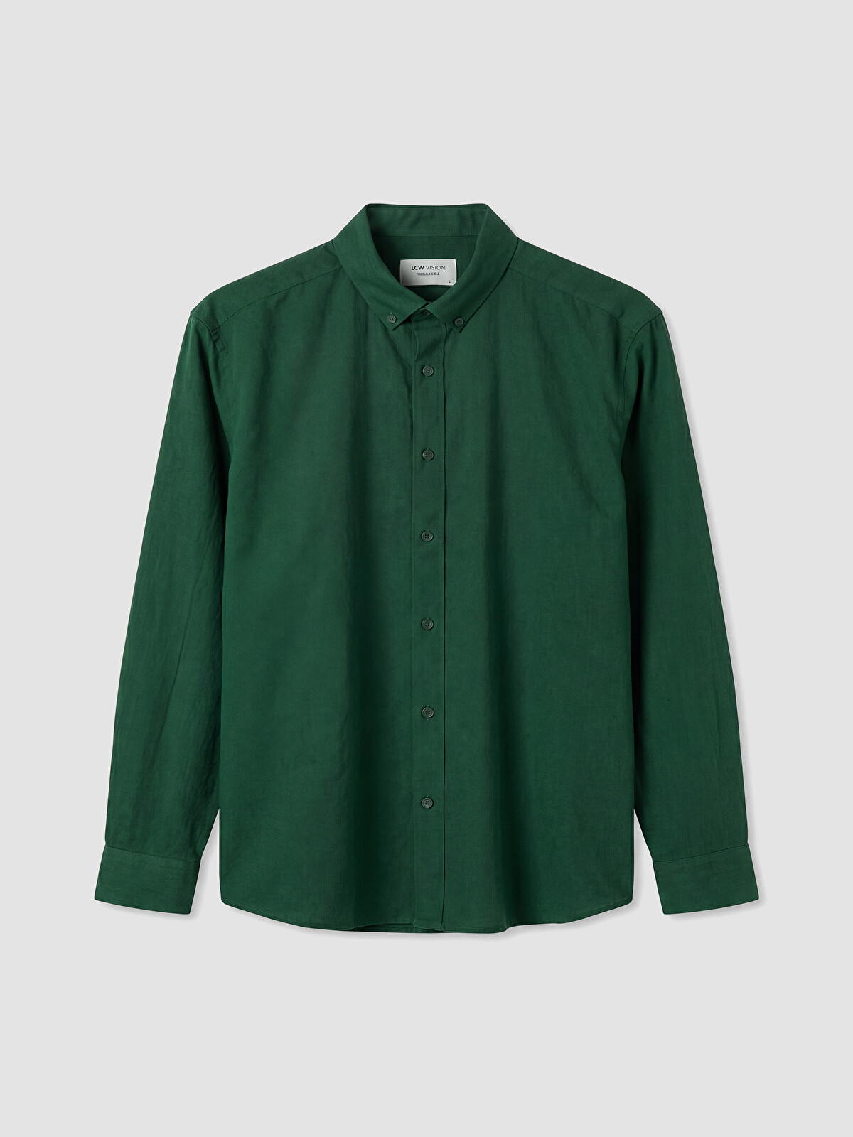 LCW Vision Regular Fit Keten Karışımlı Erkek Gömlek