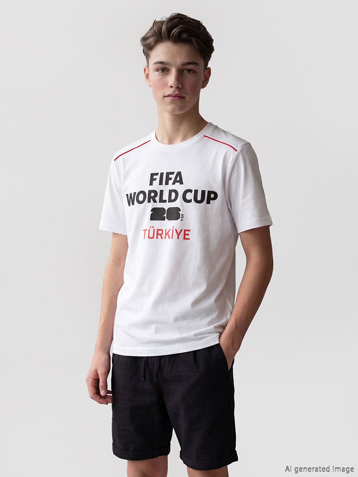 LCW Kids Fıfa 2026 Dünya Kupası Baskılı Erkek Çocuk Tişört