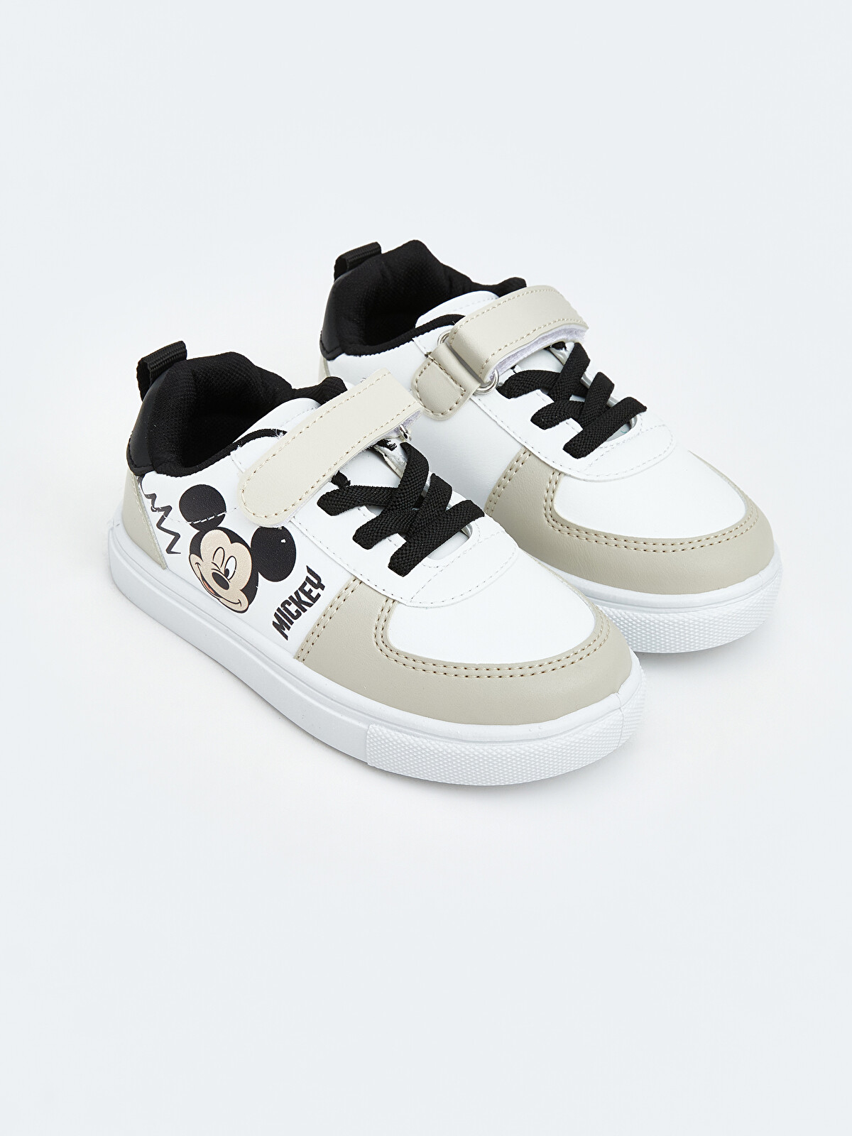 LCW STEPS Bej Mickey Mouse Baskılı Erkek Çocuk Spor Ayakkabı