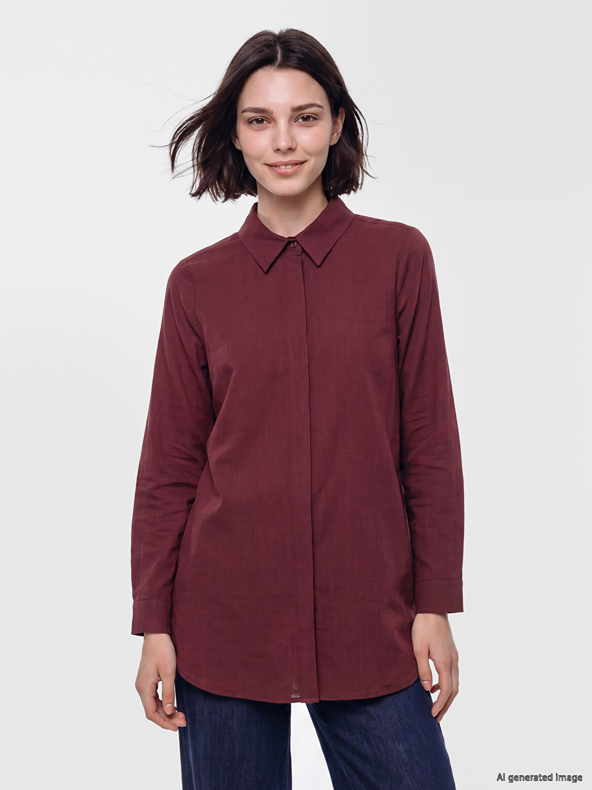 LCW Modest Dokulu Kadın Gömlek Tunik