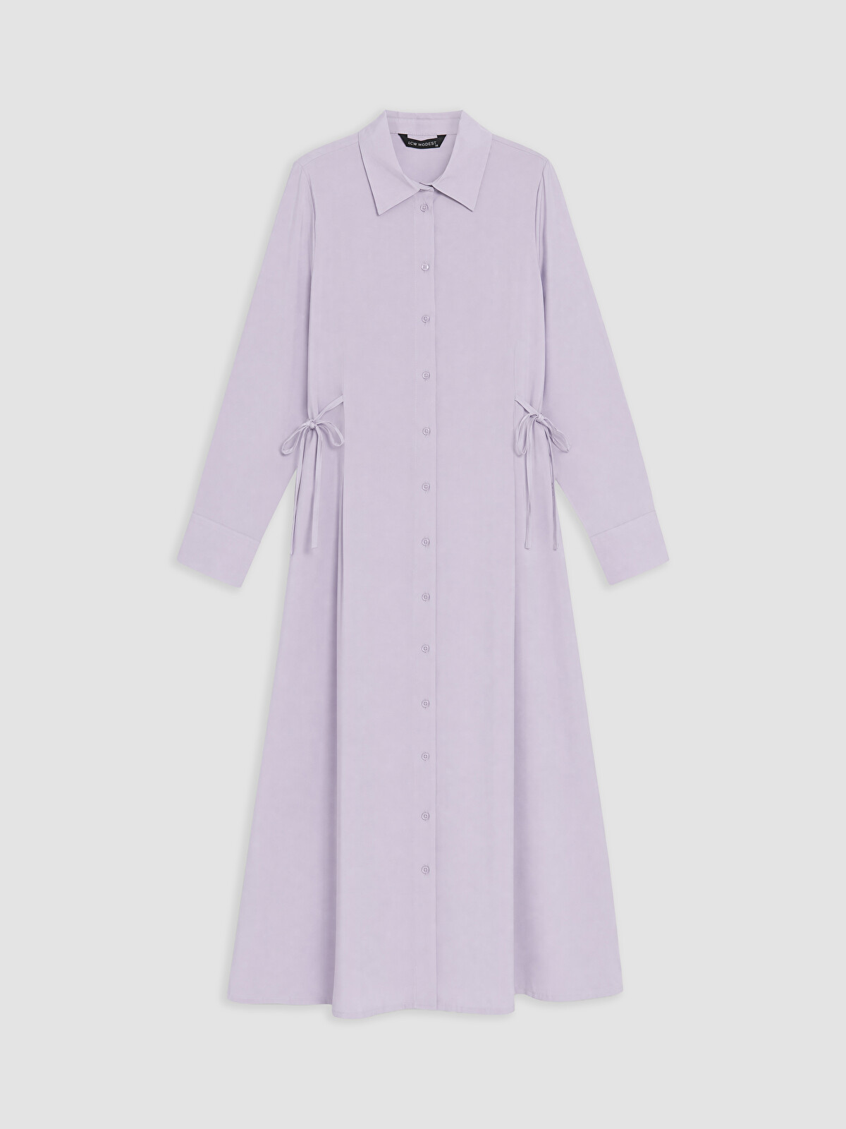 LCW Modest Платье-рубашка из модала с завязкой на талии