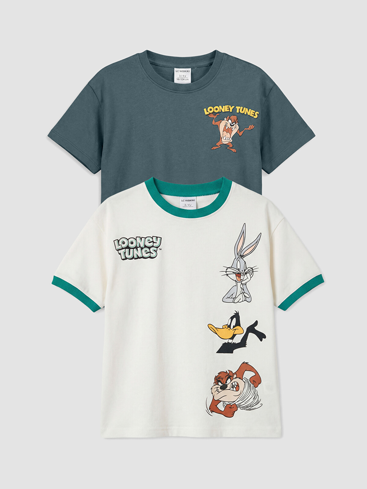 LCW Kids Looney Tunes Boys' 2 Pack T-shirt - S6H120Z1-QVK | LC Waikiki