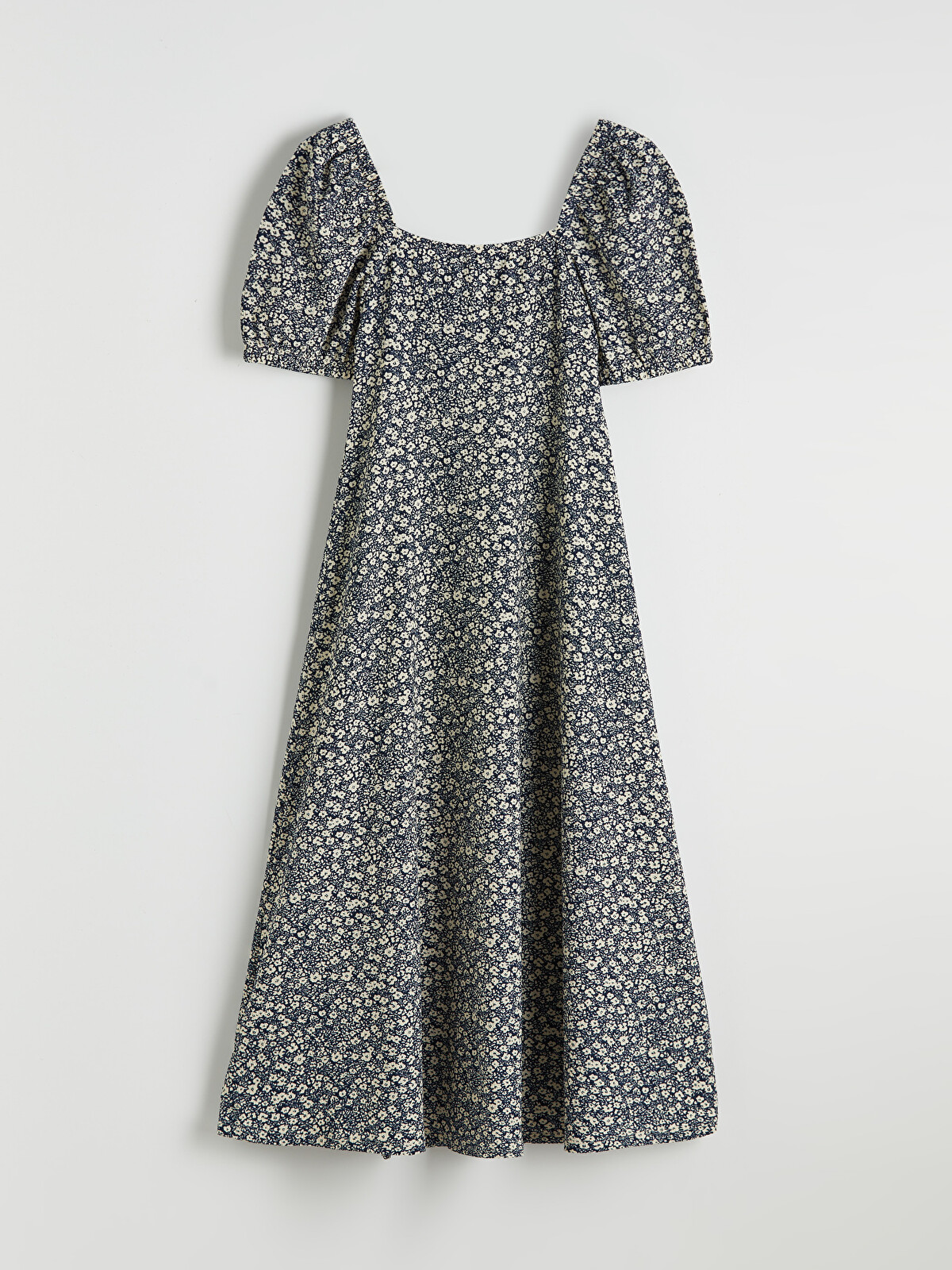 LCW Vision Sweetheart Neckline Puff Sleeve Floral Dress - S6H527Z8