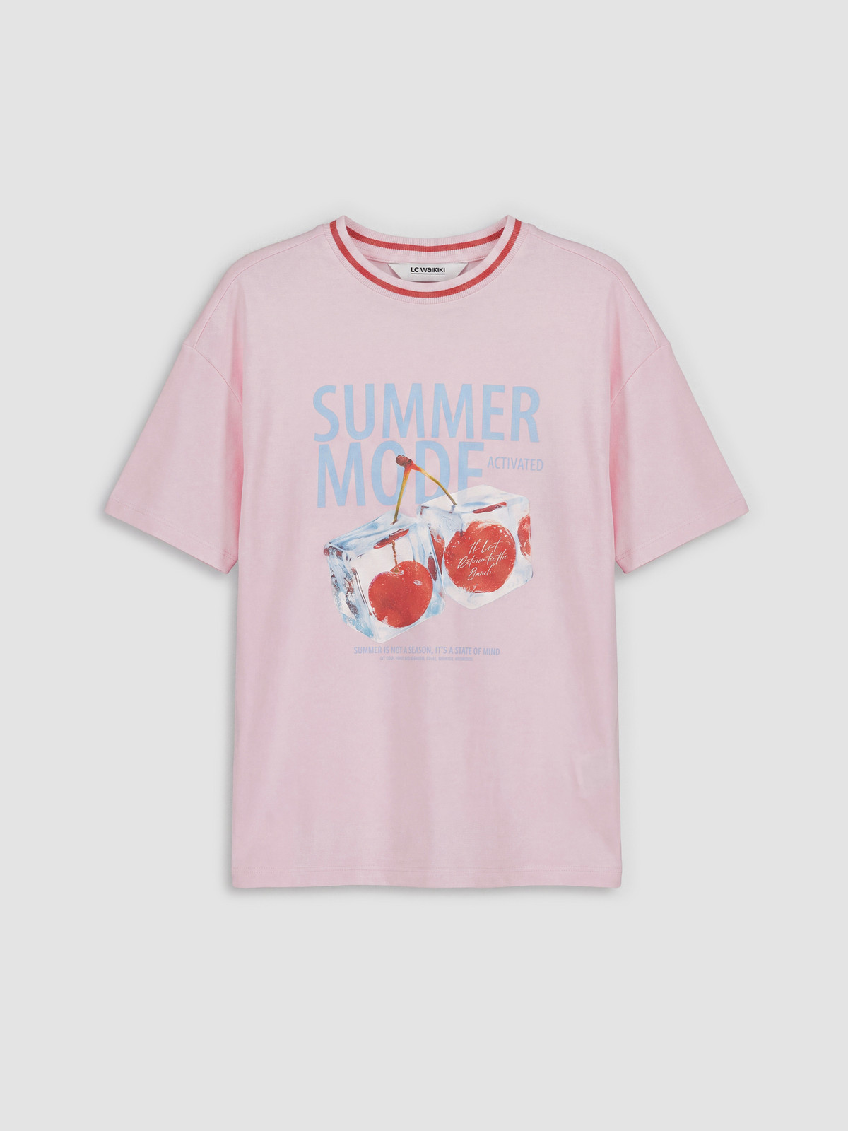 LCW Kids Crew Neck Printed Girls' T-shirt - S6H609Z4-QWP | LC Waikiki
