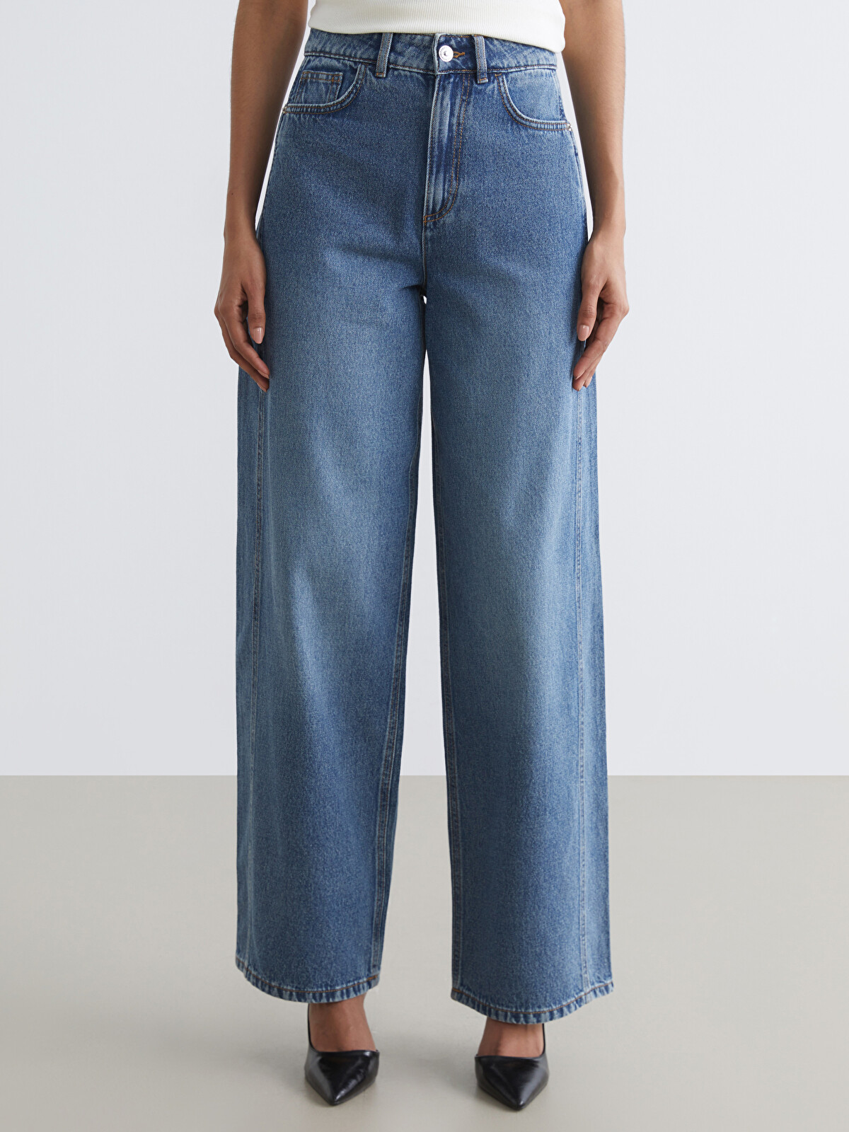 LCWAIKIKI Classic Baggy Fit Kadın Jean Pantolon - S6H618Z8-H45