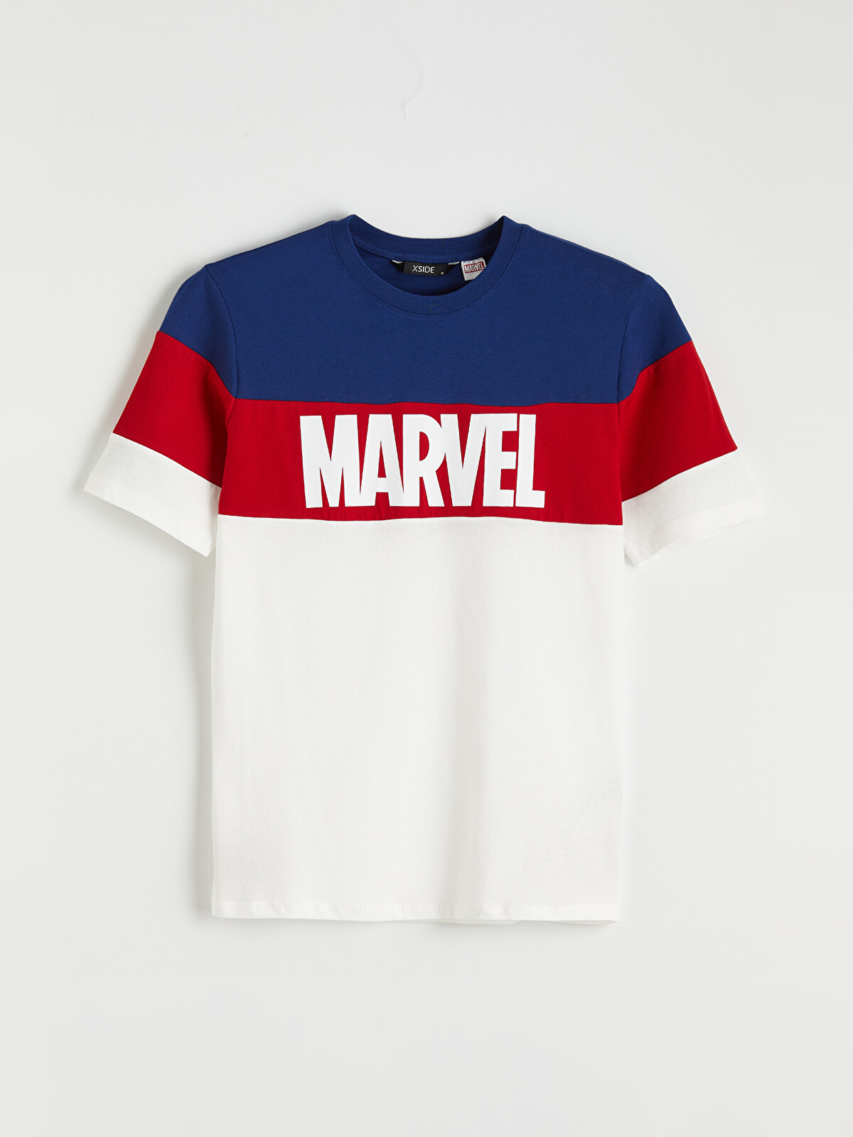 XSIDE Crew Neck Marvel Printed Cotton Men's T-Shirt - S6H804Z8-R9J