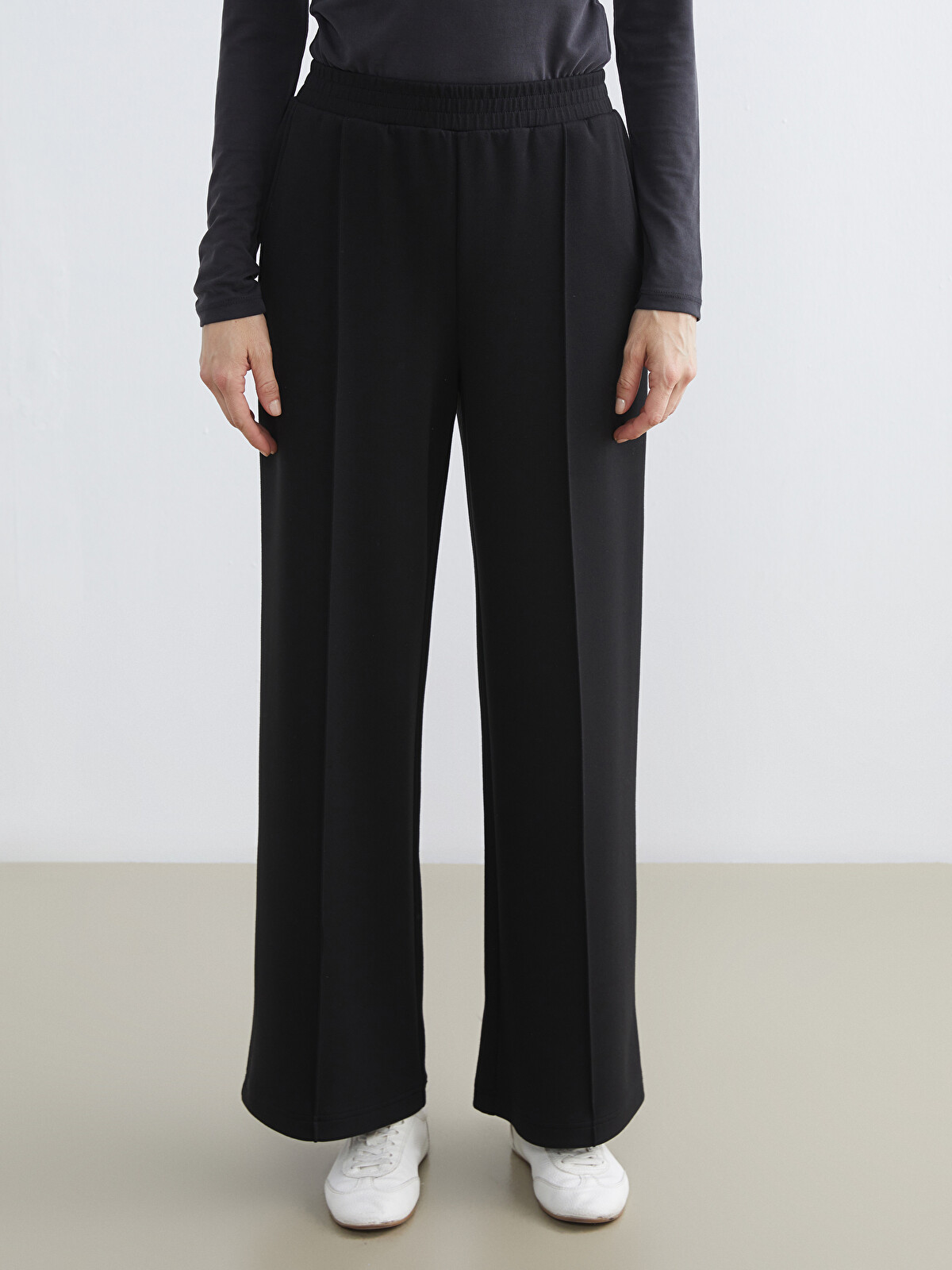 louisvuittonパンツ 38 wool 裾黒裏地付 LCWAIKIKI Classic Elastic Waist Wide Leg Women's Sweatpants
