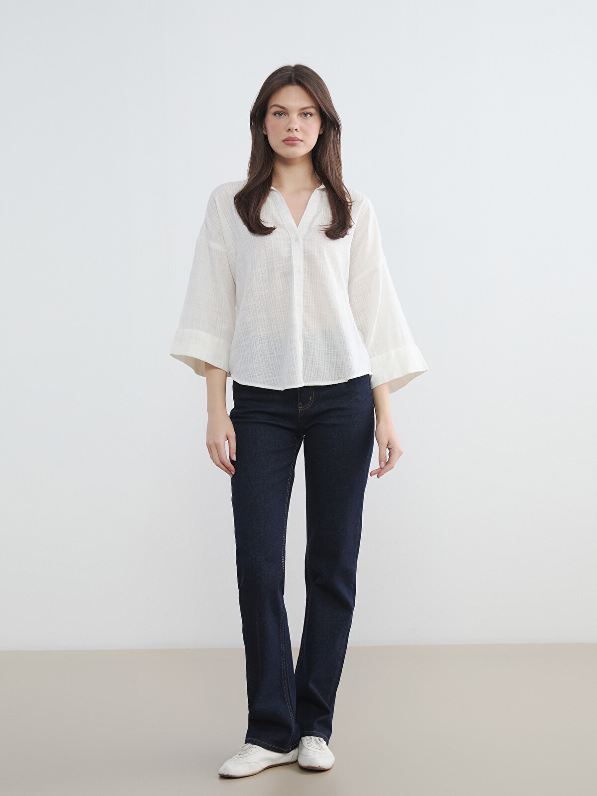 LCW Vision Oversize Women's Shirt - S6HF99Z8-FDJ | LC Waikiki