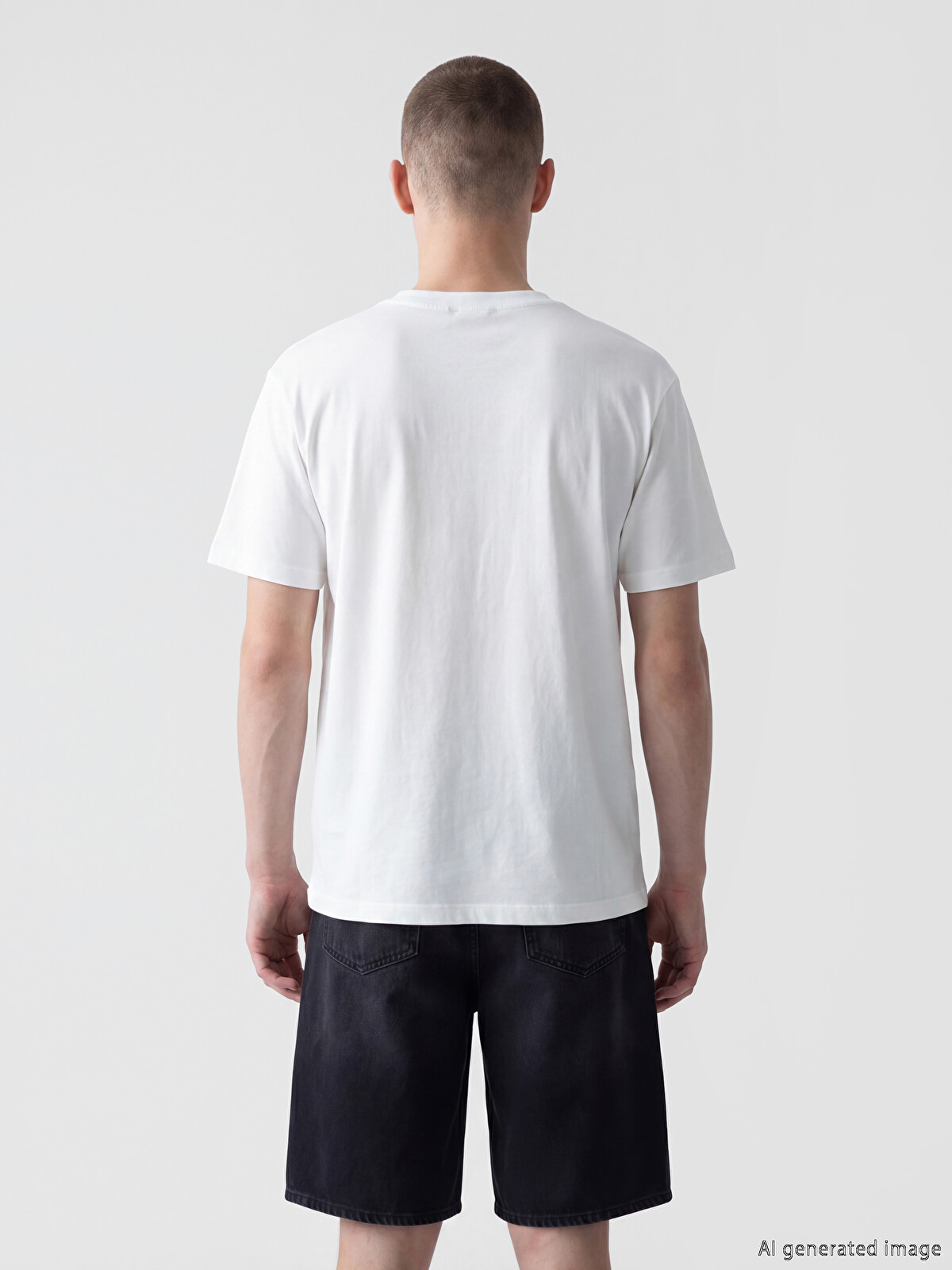 XSIDE Tricou bărbătesc imprimat One Piece cu guler rotund
