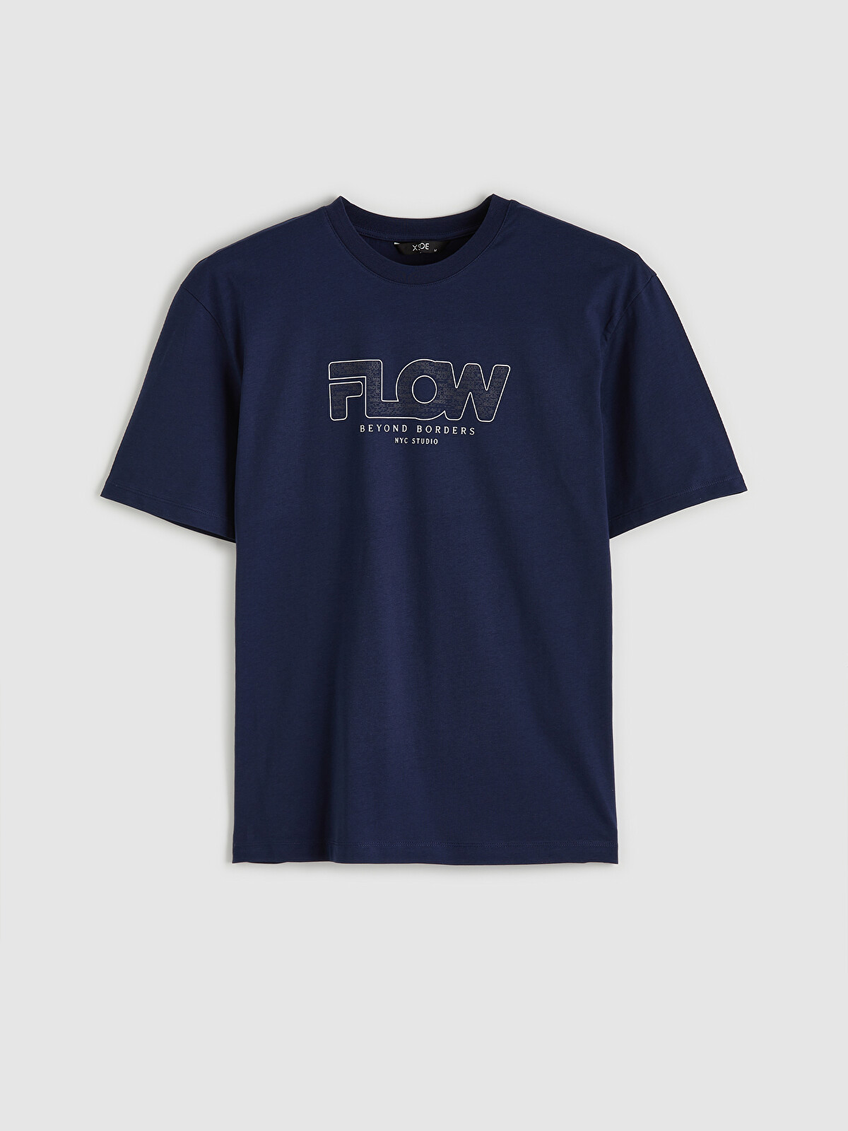 XSIDE Crew Neck NYC Printed Cotton Men's T-Shirt - S6HL60Z8-2OQ