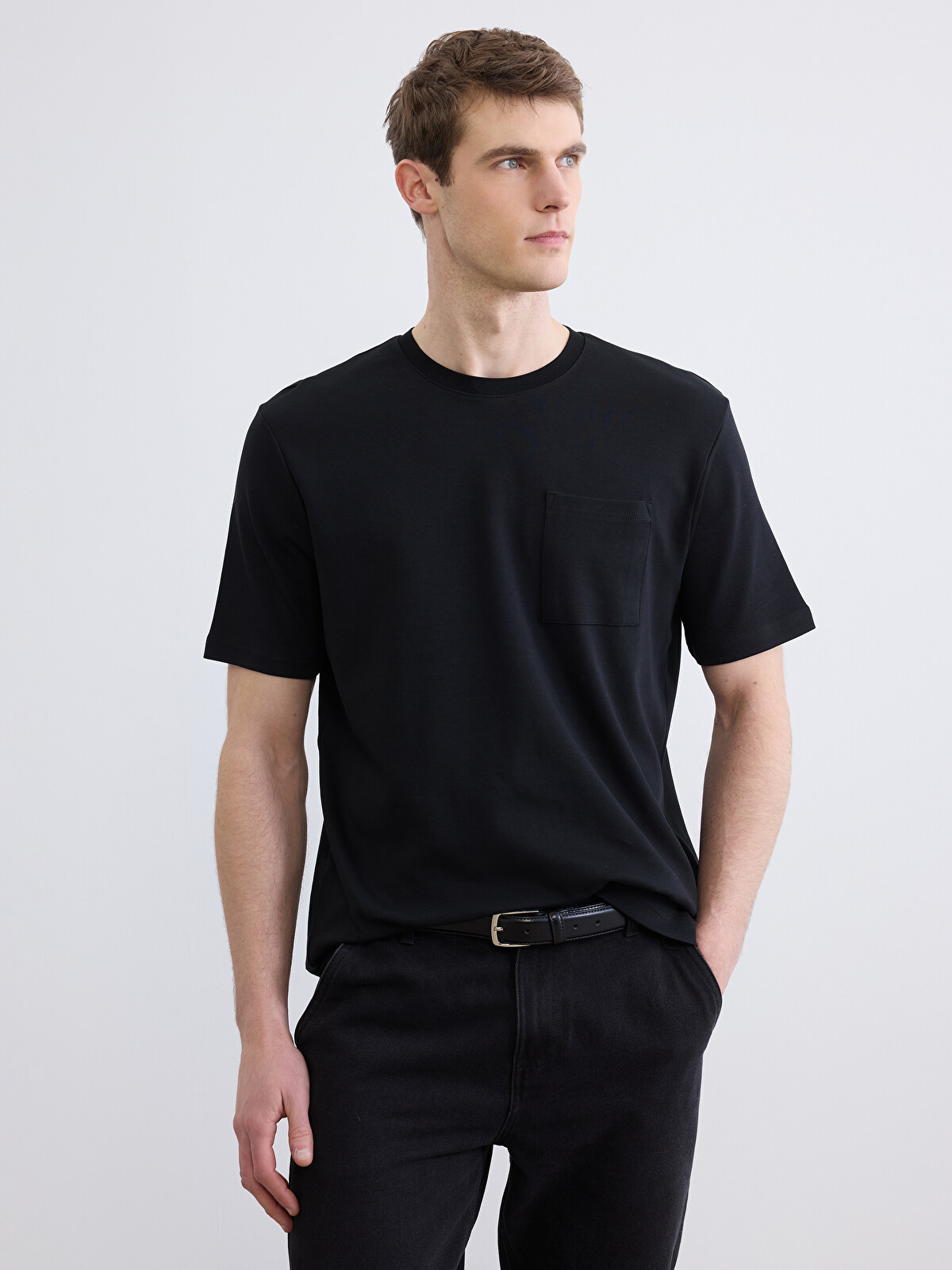 LCWAIKIKI Classic Crew Neck Printed Pique Men's T-shirt - S6HN30Z8