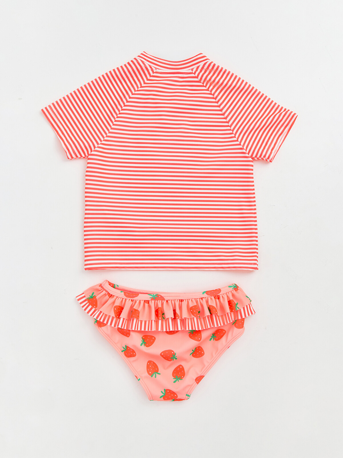 オレンジガール LCW Kids Strawberry Patterned Girls' Bikini Set - S6HP02Z1-LGZ