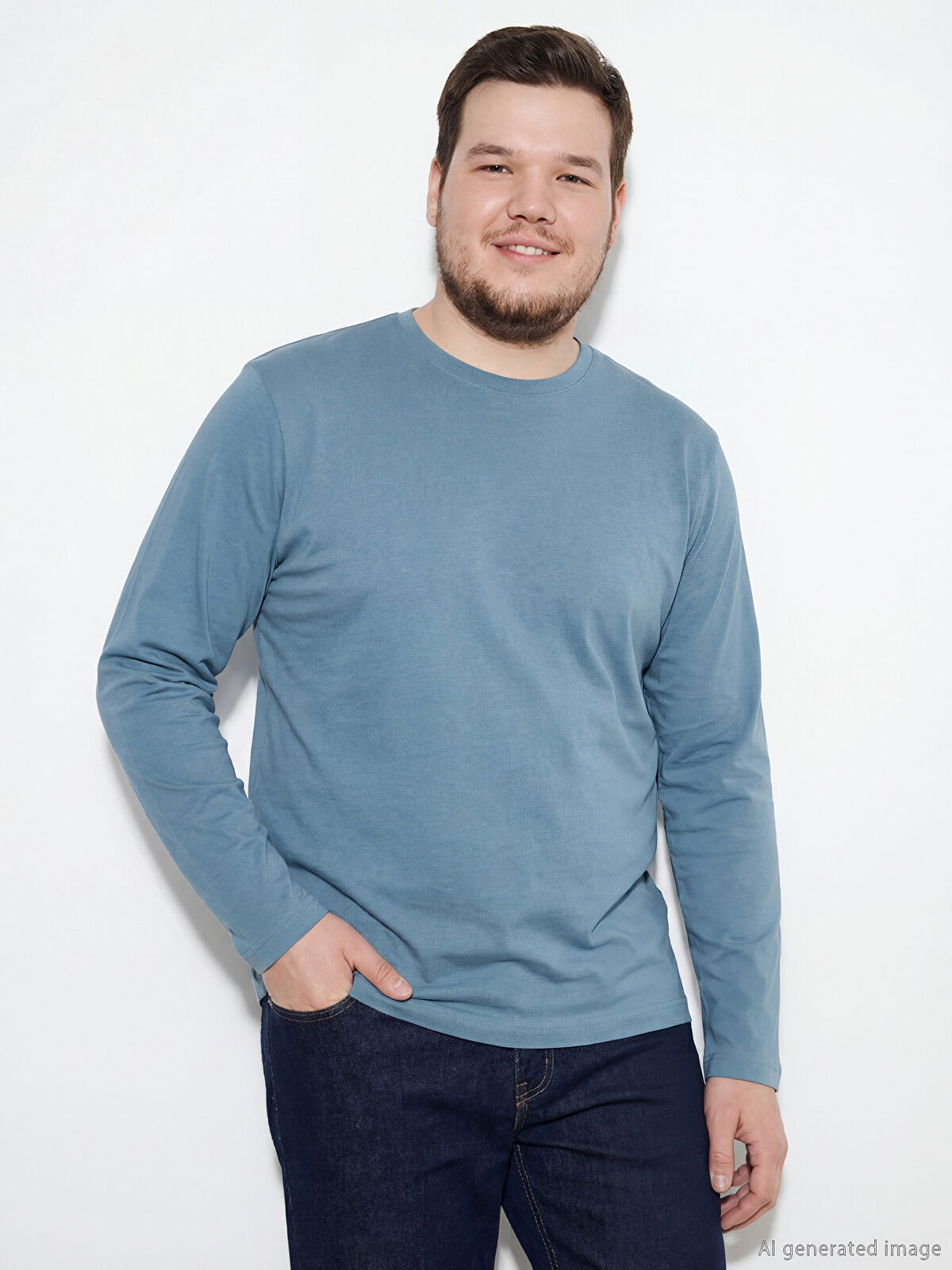 LCWAIKIKI Classic Men's Long-Sleeve Crew Neck T-Shirt