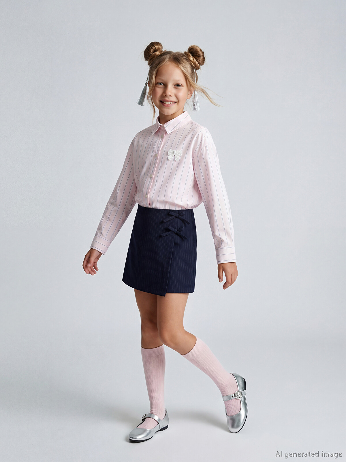 LCW Kids Fiyonk Detaylı Kız Çocuk Şort Etek - S6I271Z4-LGS | LC