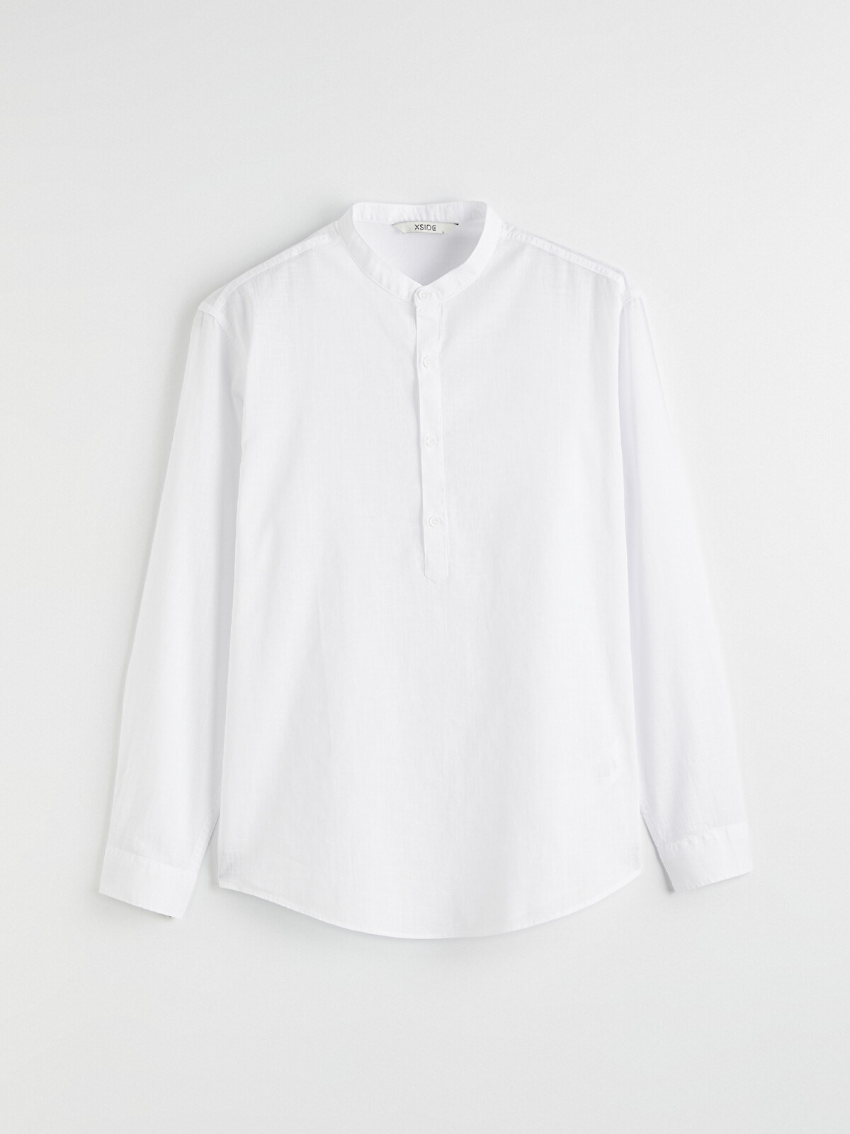 XSIDE Regular Fit Grandad Collar Poplin Men's Basic Shirt