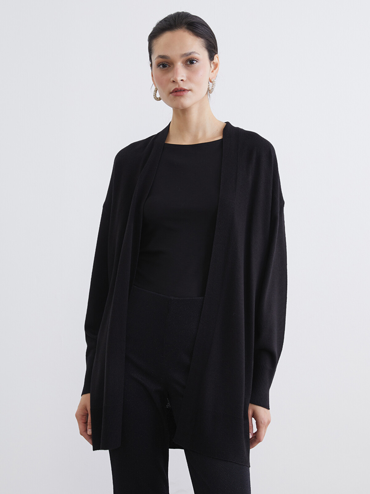 LCW Modest Shawl Collar Women's Knitwear Cardigan - S6I488Z8-CVL