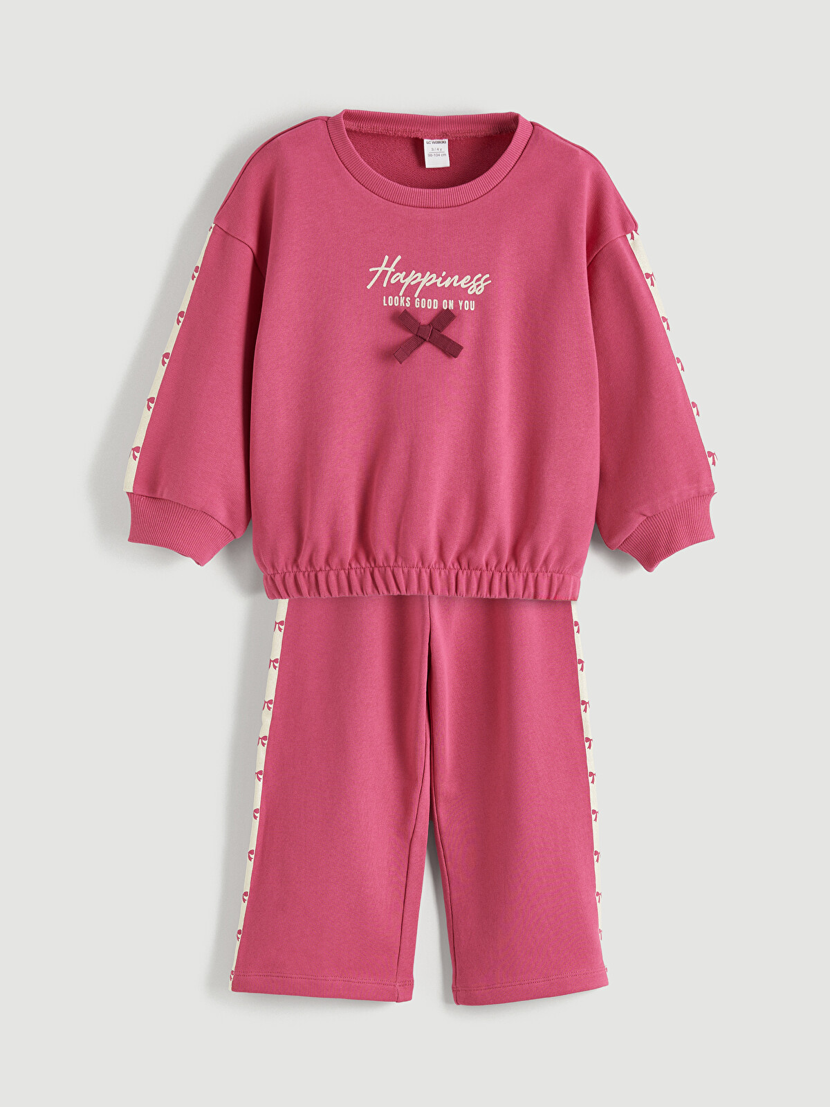 LCW Kids Fiyonklu Kız Çocuk Sweatshirt ve Eşofman Altı - S6I578Z1