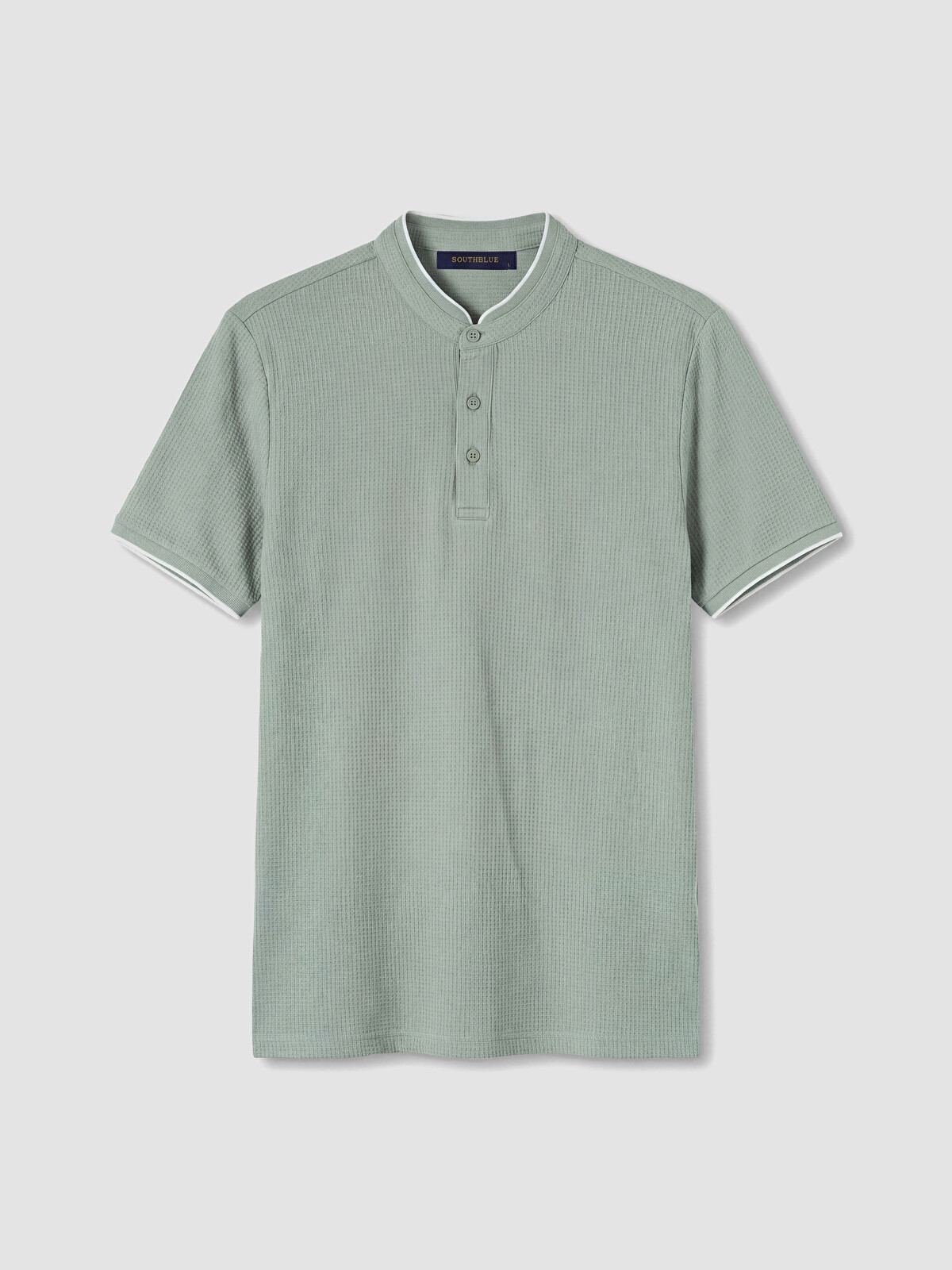 SOUTHBLUE Grandad Collar Jersey Men's T-shirt - S6IE61Z8-J1R | LC