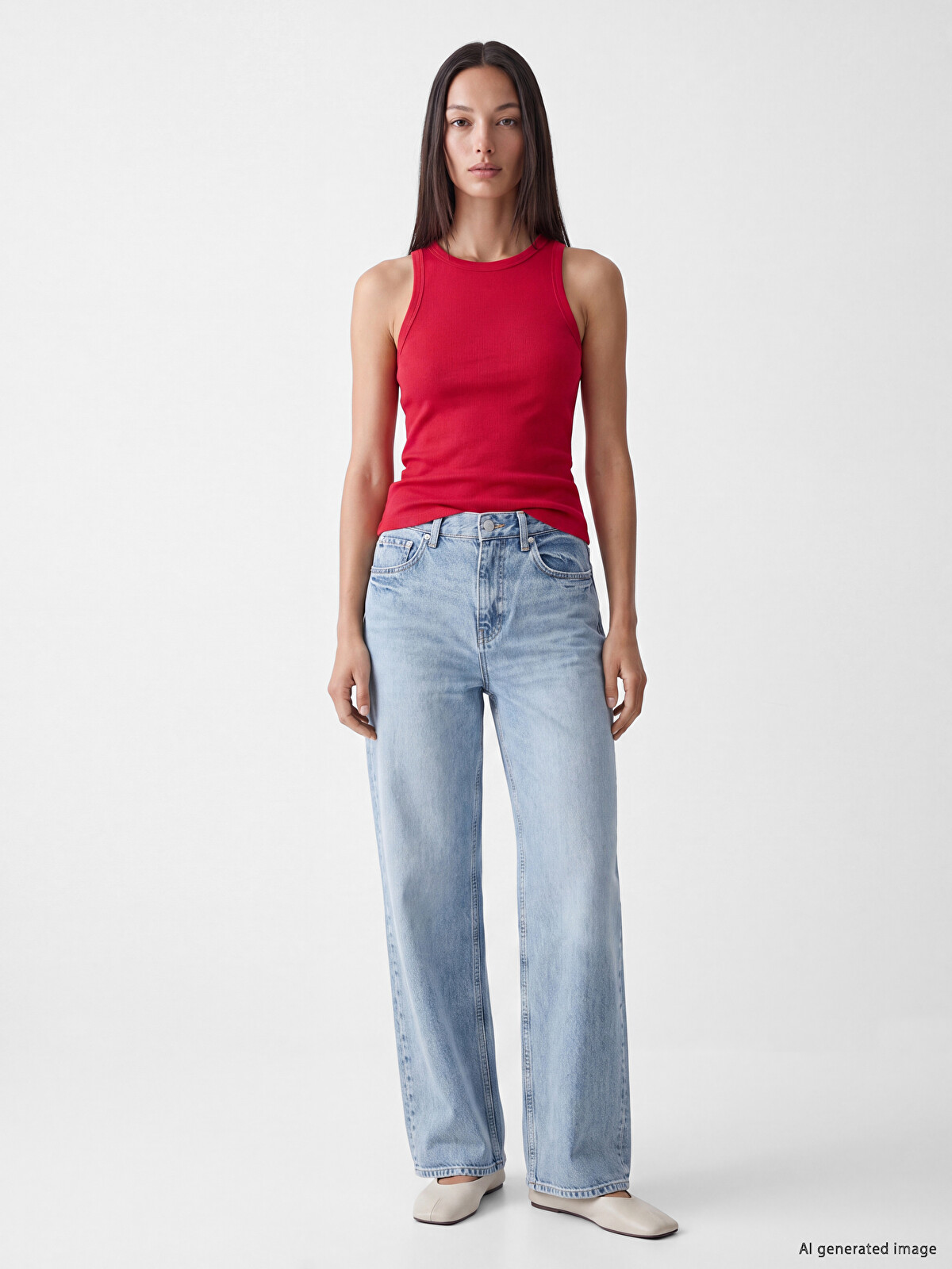 LCW EVERYDAY Crew Neck Women's Ribbed Tank Top