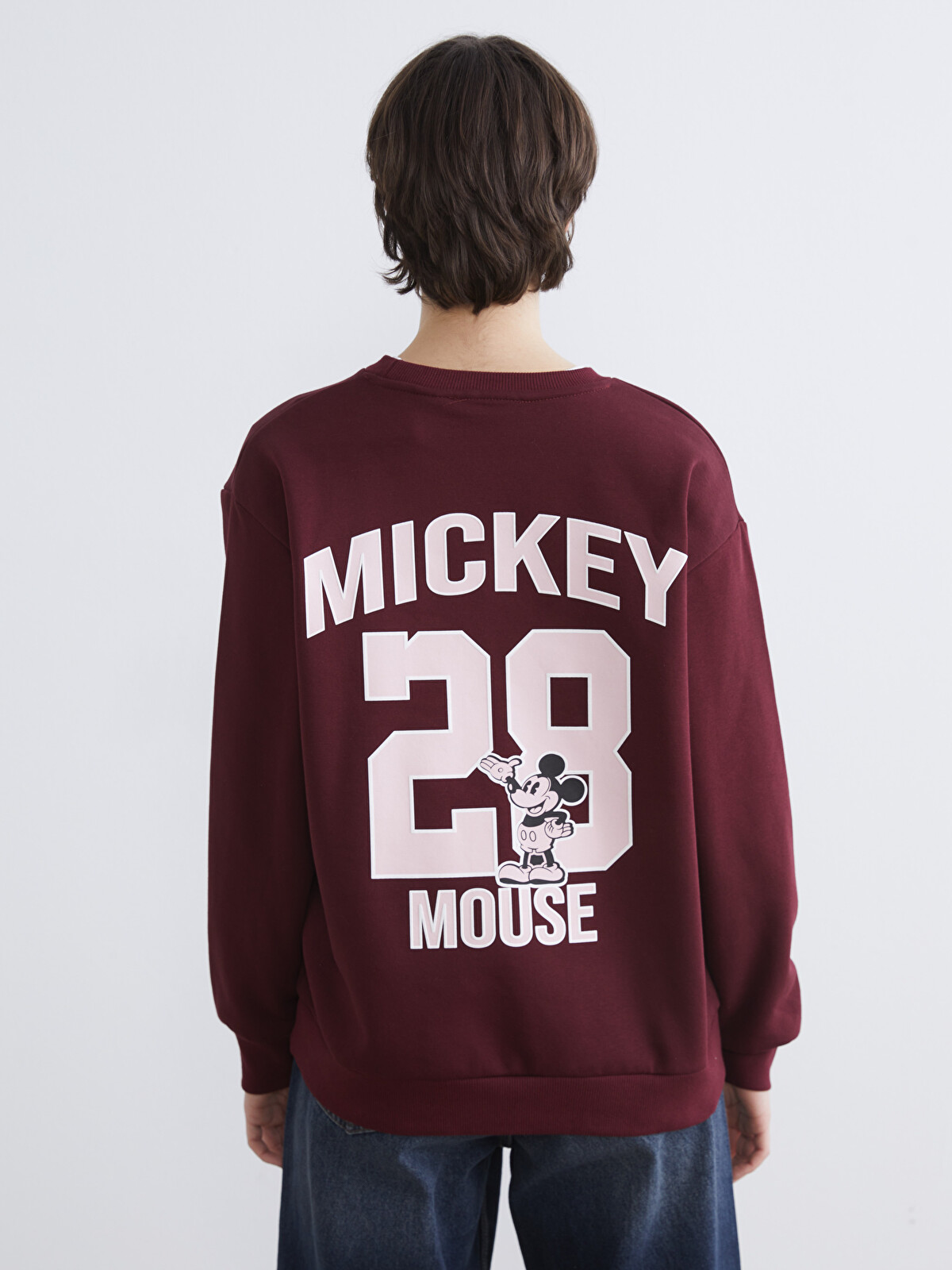 XSIDE Women's oversized sweatshirt featuring a Mickey Mouse print