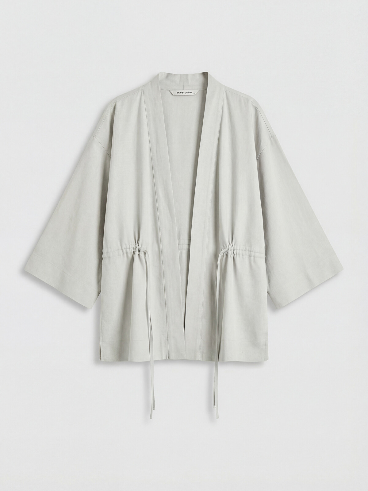 LCW EVERYDAY Shawl Collar Linen Blend Women's Kimono - S6IH99Z8