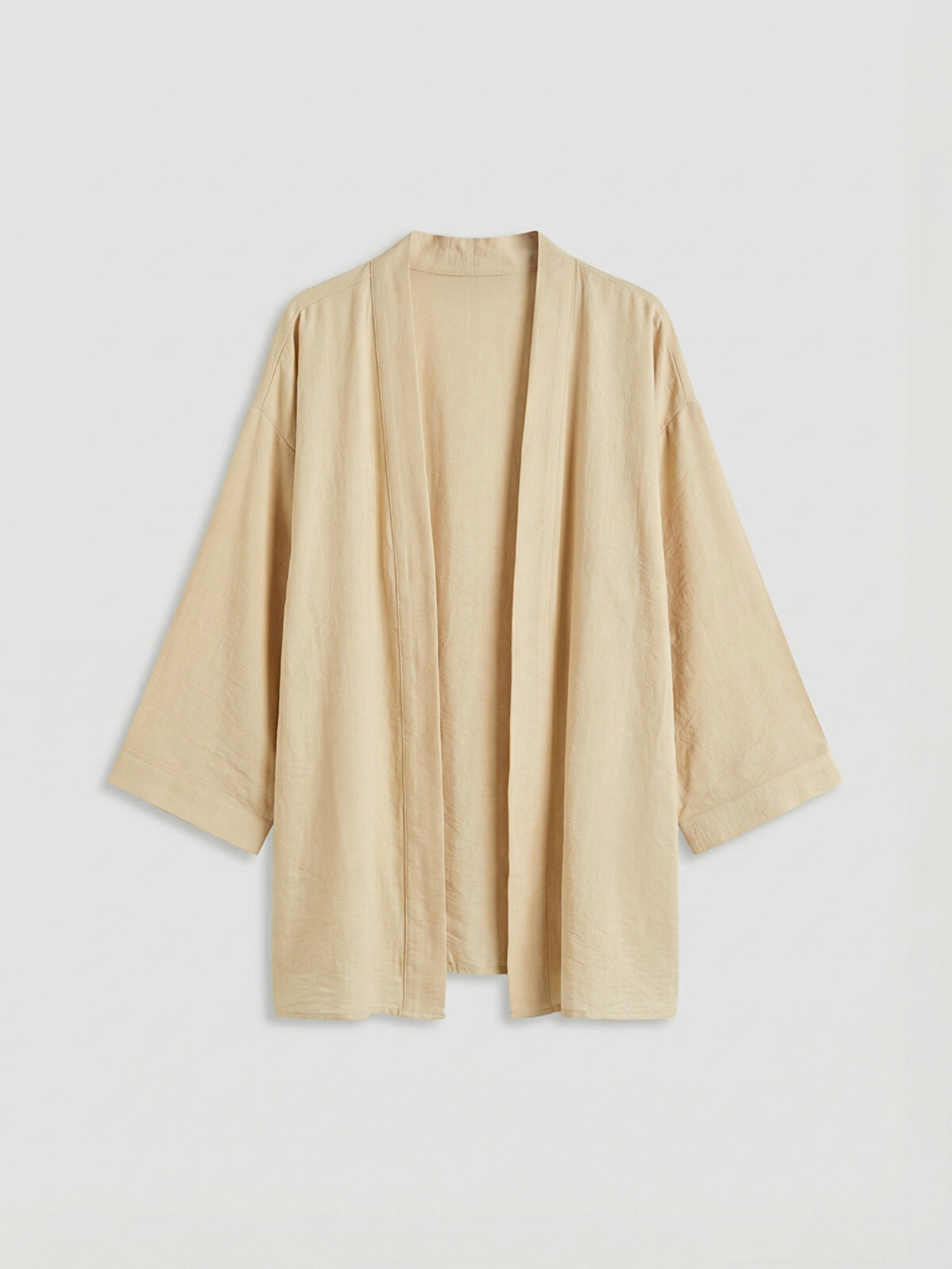 LC WAIKIKI Bej Şal Yaka Oversize Kadın Kimono - S6II11Z8-TC6 | LCW