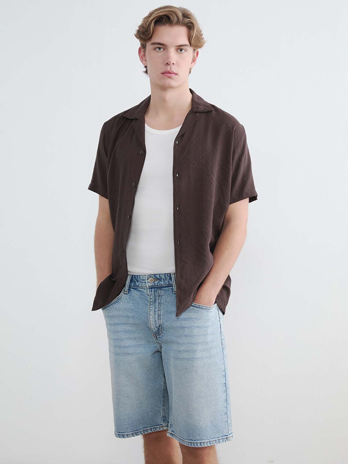 LC WAIKIKI Regular Fit Men's Textured Shirt - S6IM92Z8-HNM | LC