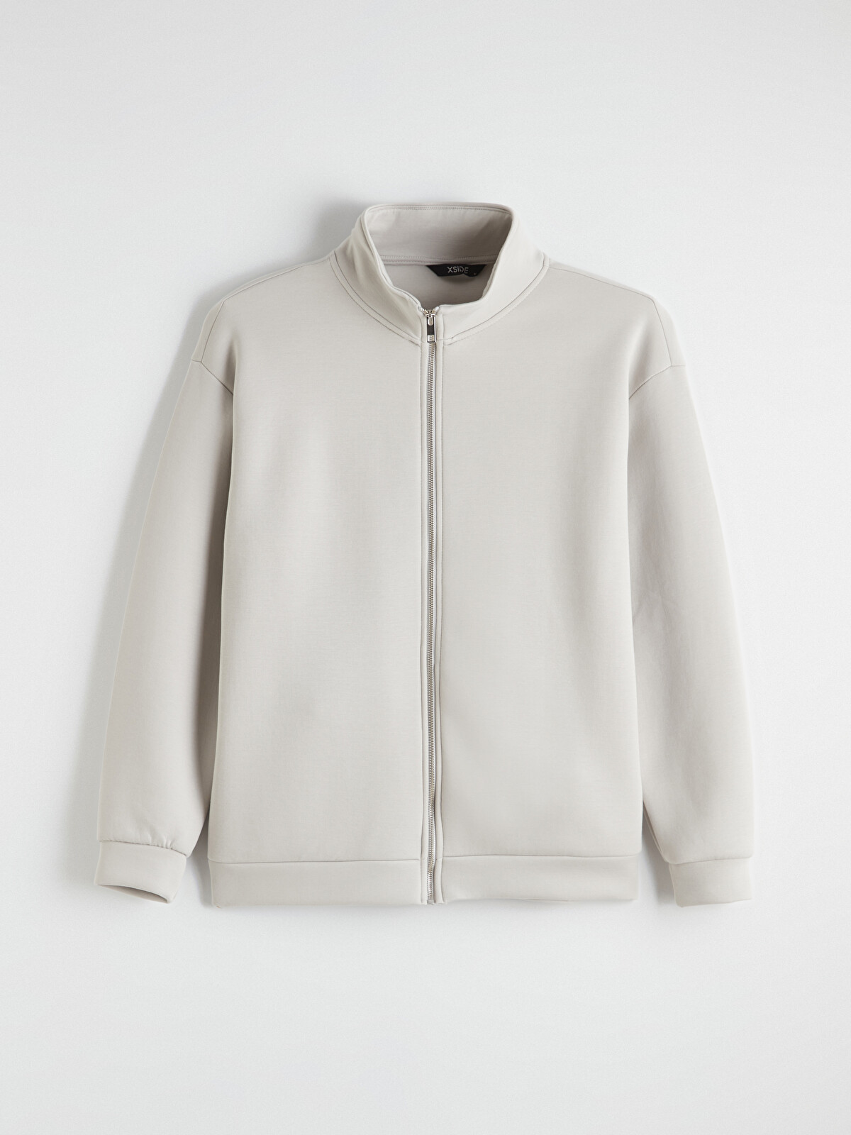 XSIDE Gri Dik Yaka Erkek Fermuarlı Sweatshirt - S6IN58Z8-27G | LCW