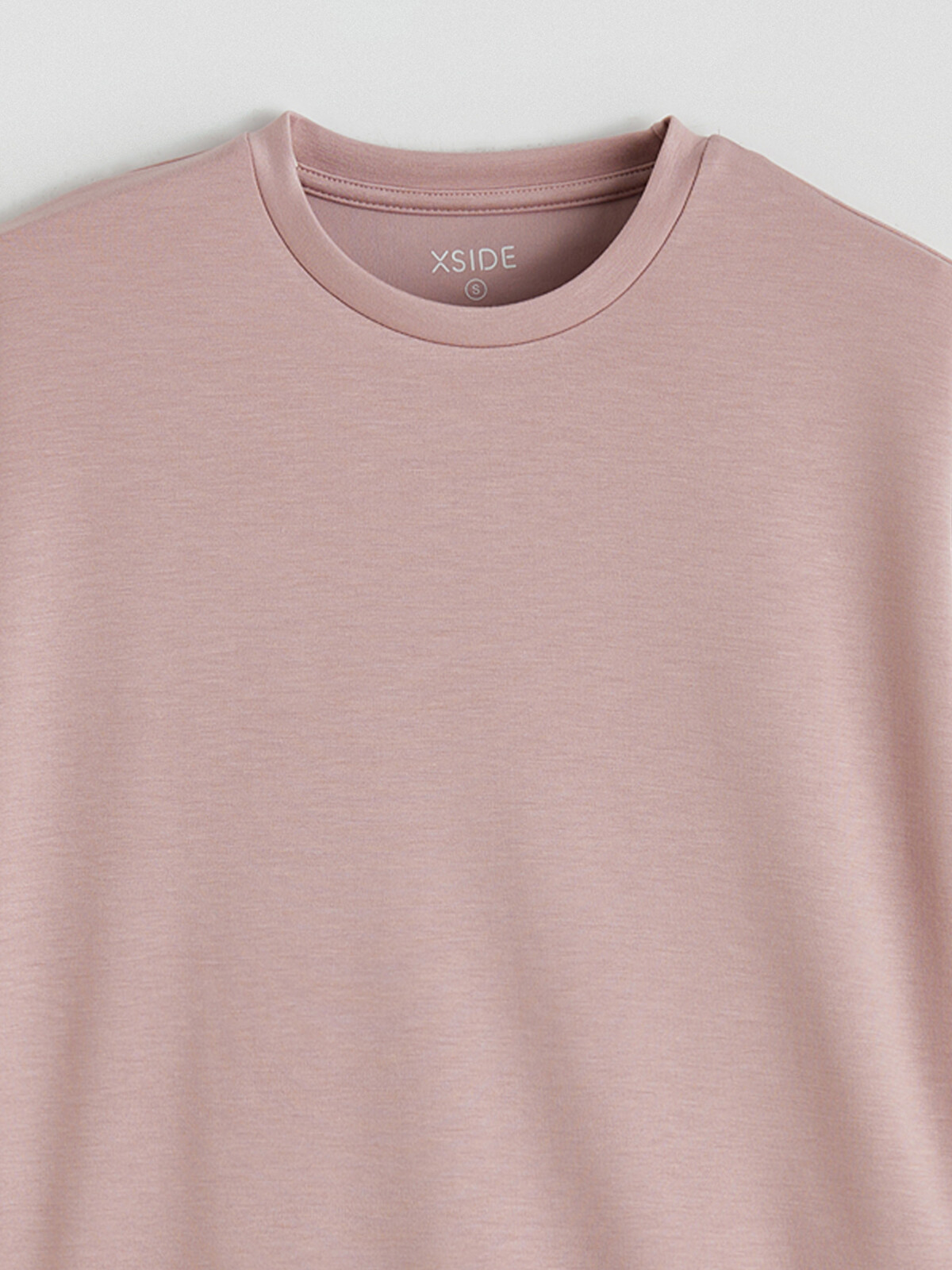 XSIDE Pembe Bisiklet Yaka Soft Touch Kadın Sweatshirt - S6IO70Z8