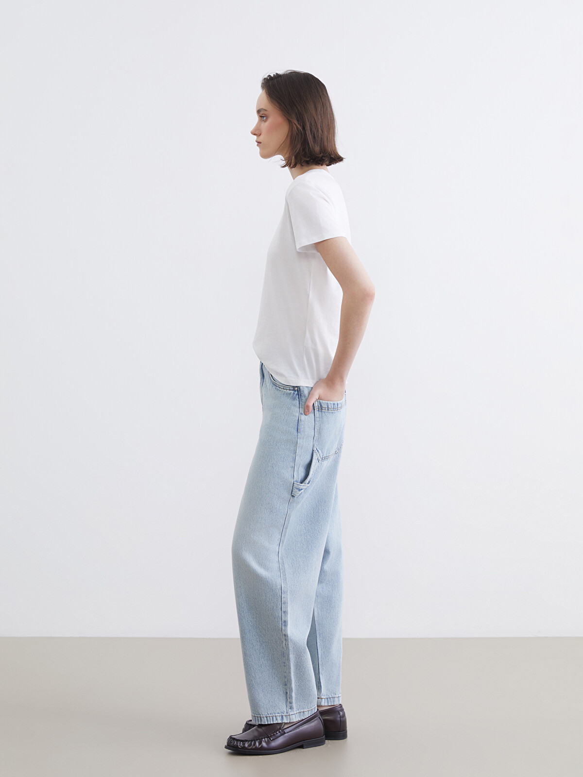 XSIDE Mavi Balloon Fit Kadın Jean Pantolon - S6IQ27Z8-UCY | LCW