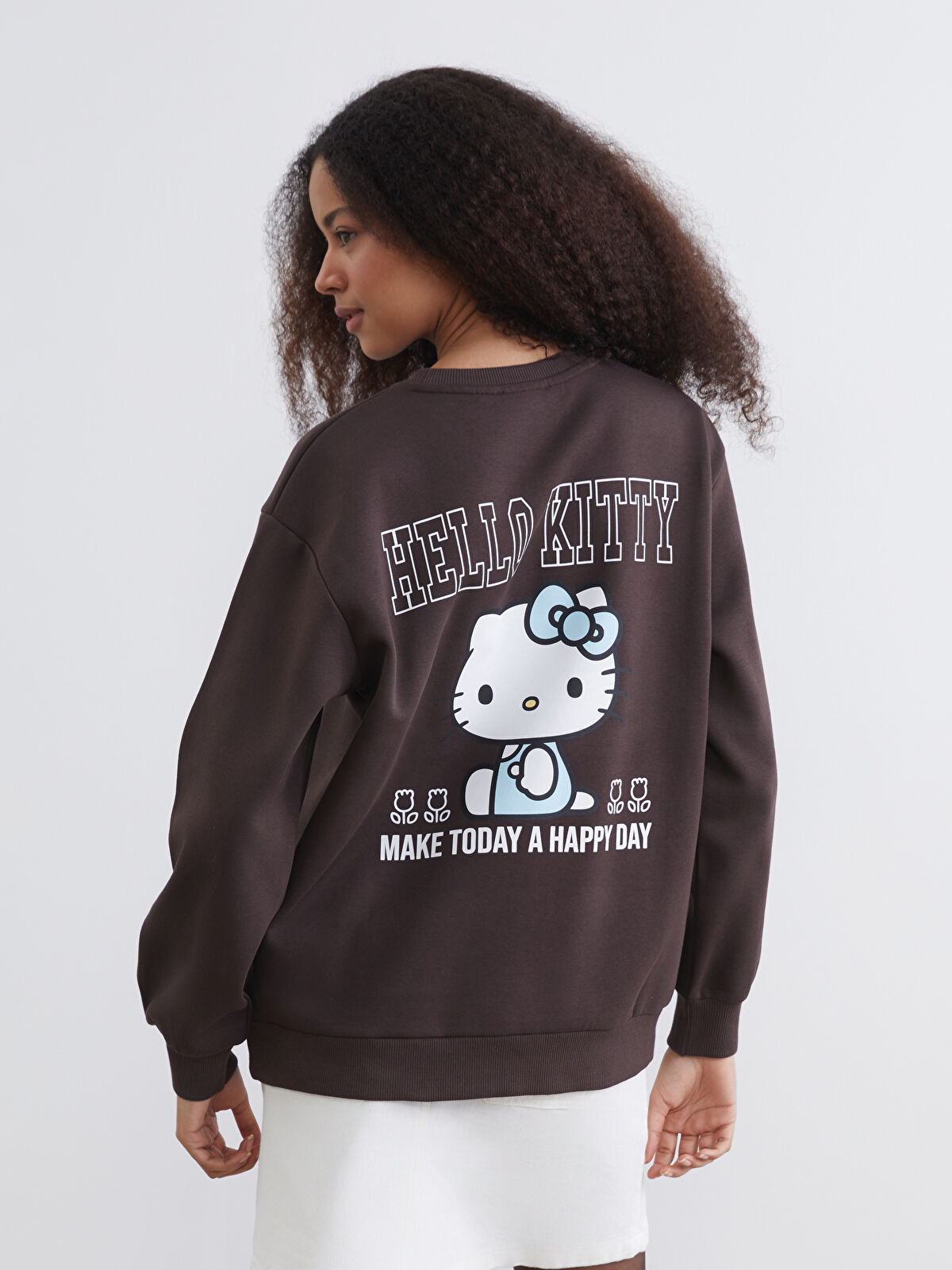 XSIDE Hello Kitty Baskılı Kadın Kalın Sweatshirt - S6IS78Z8-S7U | LCW