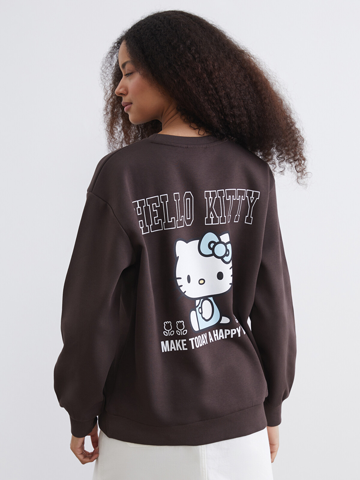 XSIDE Hello Kitty Baskılı Kadın Kalın Sweatshirt - S6IS78Z8-S7U | LCW