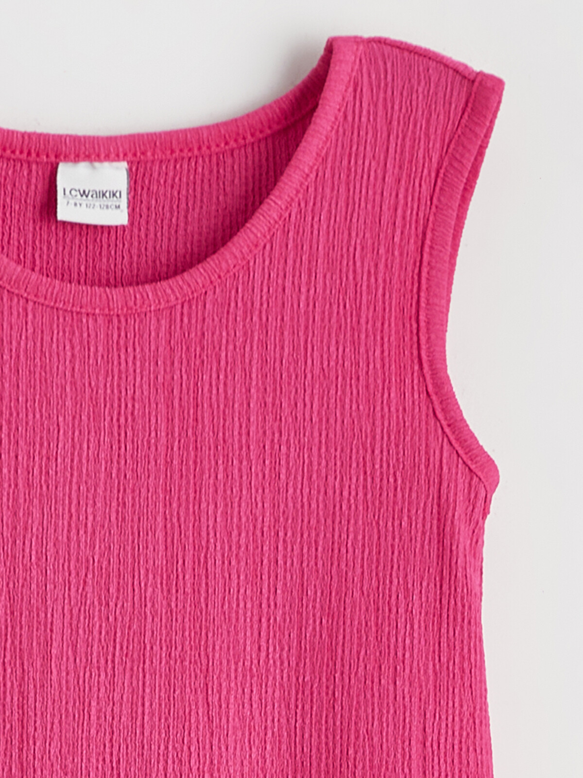 LC WAIKIKI Pembe Bisiklet Yaka Kız Çocuk Elbise - S6IV04Z4-ZXV | LCW