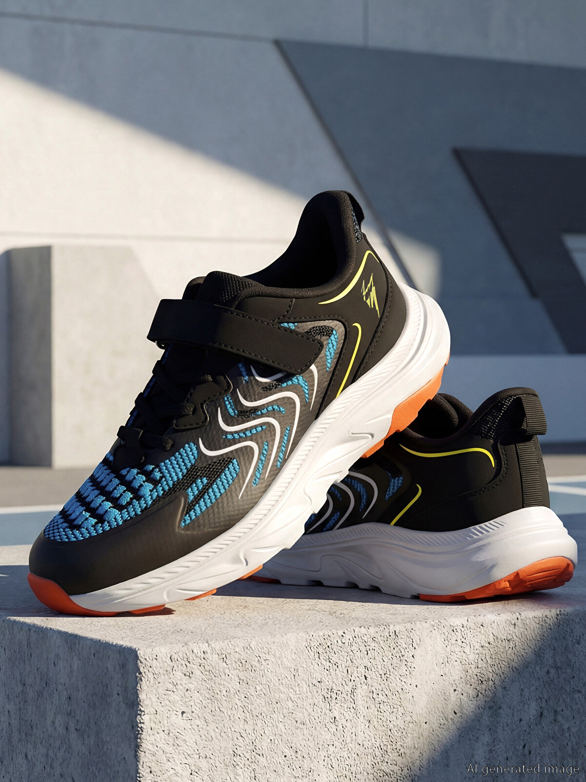 Triwex Siyah Baskılı Erkek Çocuk Spor Ayakkabı - S6IV25Z4-HUC | LCW