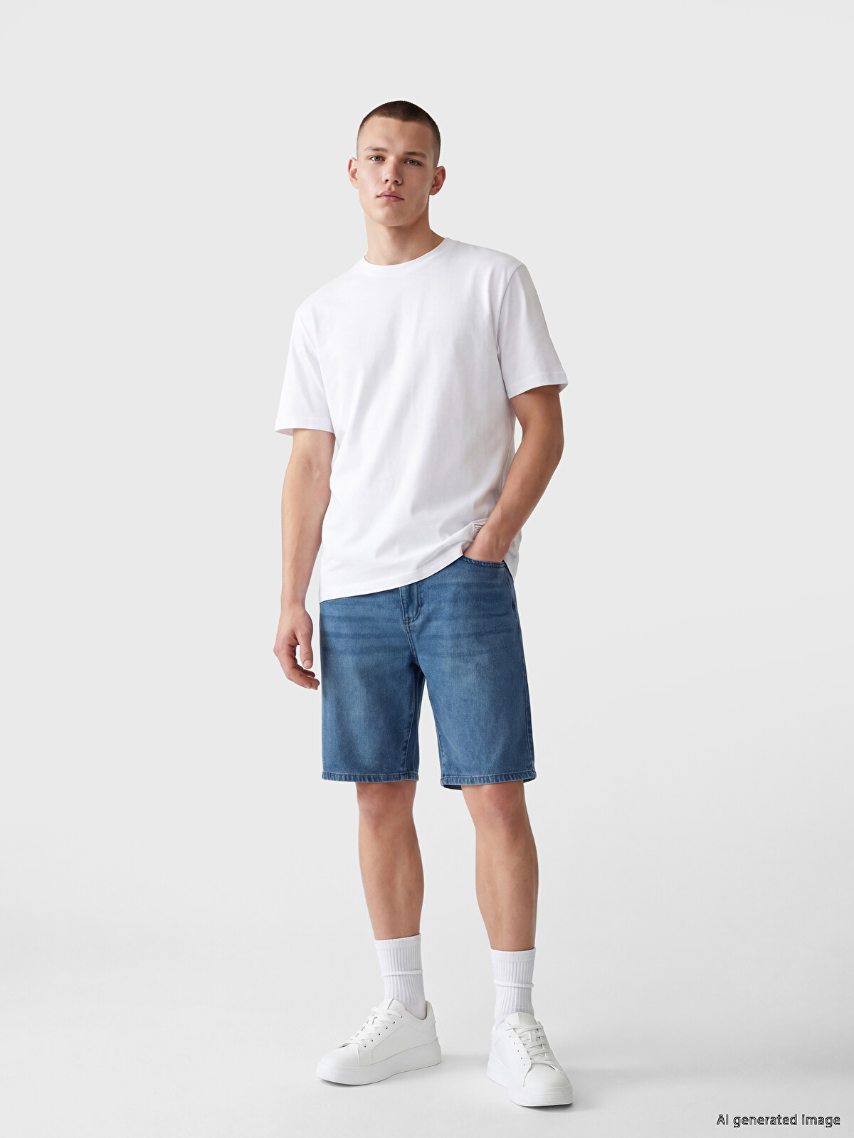 LC WAIKIKI Standard Fit Men's Jean Shorts - S6J099Z8-803 | LC Waikiki
