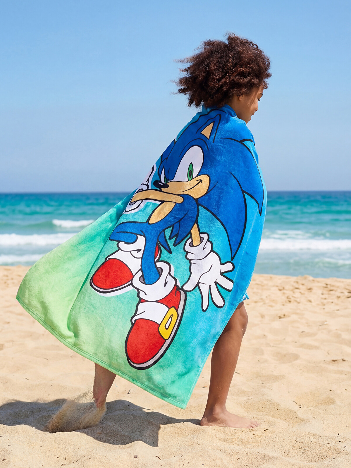 LC WAIKIKI Sonic Printed Boys' Beach Towel 70x150 Cm - S6JF19Z1