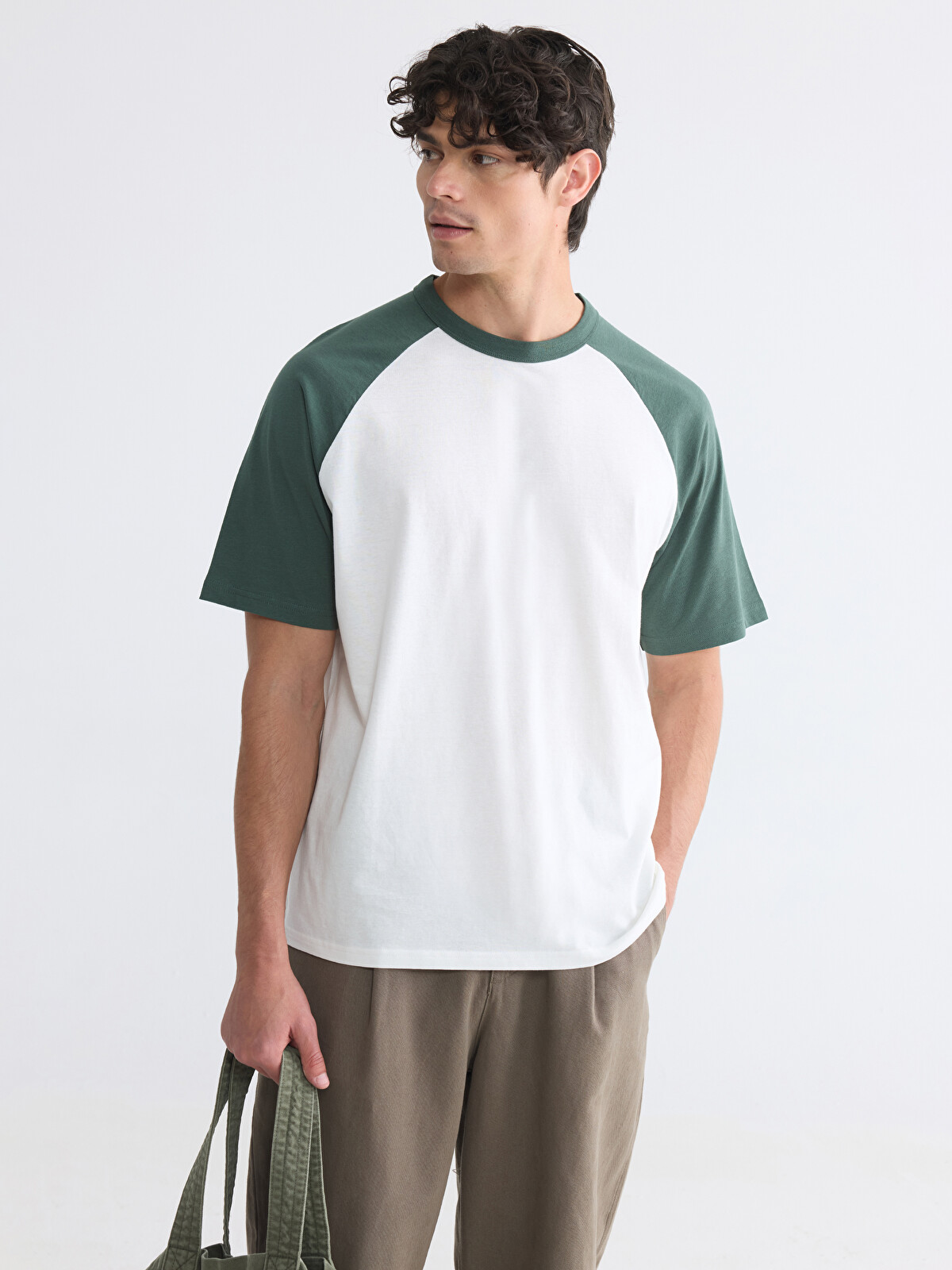 XSIDE Raglan Sleeve Crew Neck Jersey Men's T-Shirt - S6JJ26Z8-R9J