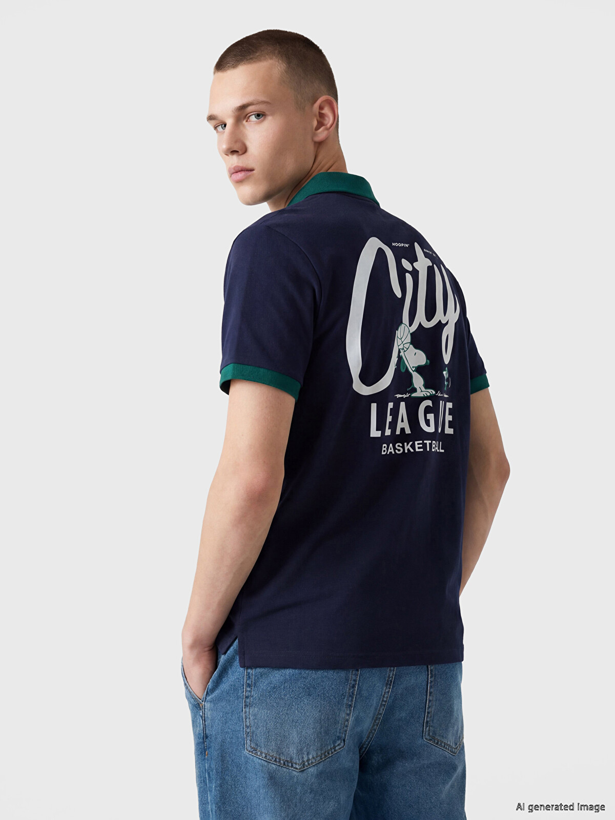 XSIDE Polo Yaka Snoopy Baskılı Erkek Tişört - S6JL73Z8-YRV | LC