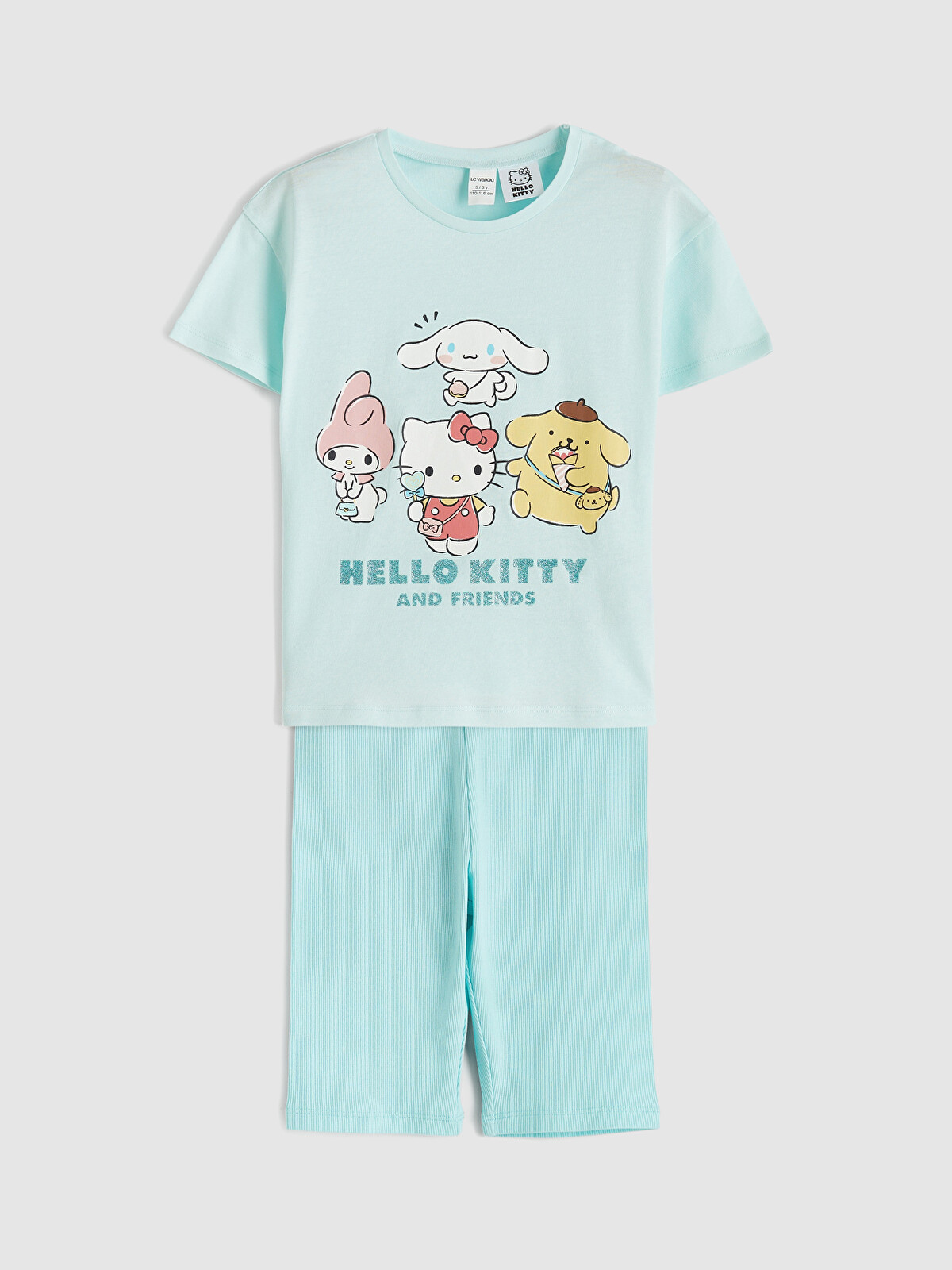 その他 Hello Kitty T-shirt & Pants Set LCW Kids Girls' Hello Kitty Printed T-Shirt and Leggings Set