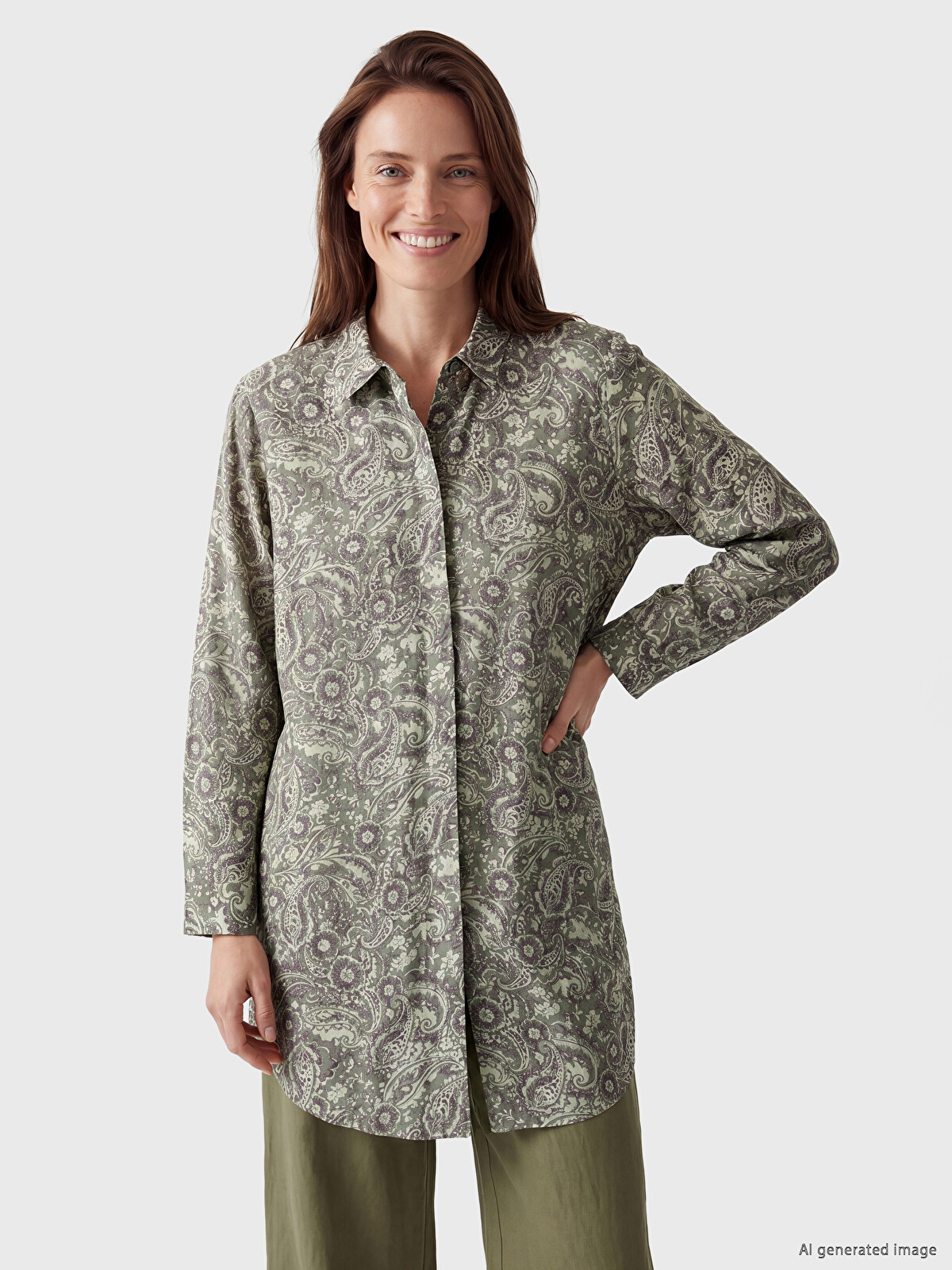 LCW Grace Patterned Women's Shirt Tunic