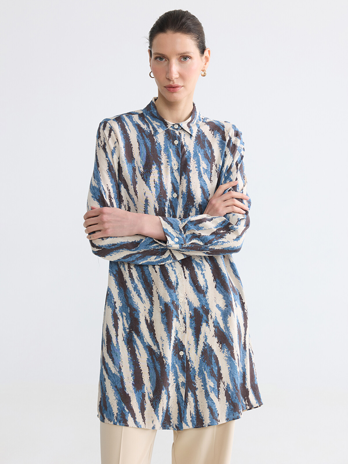 LCW Grace Patterned Women's Shirt Tunic