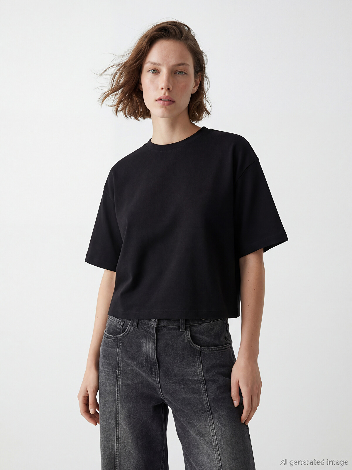 LC WAIKIKI Crew Neck Oversize Women's T-shirt - S6JO64Z8-CVL | LC