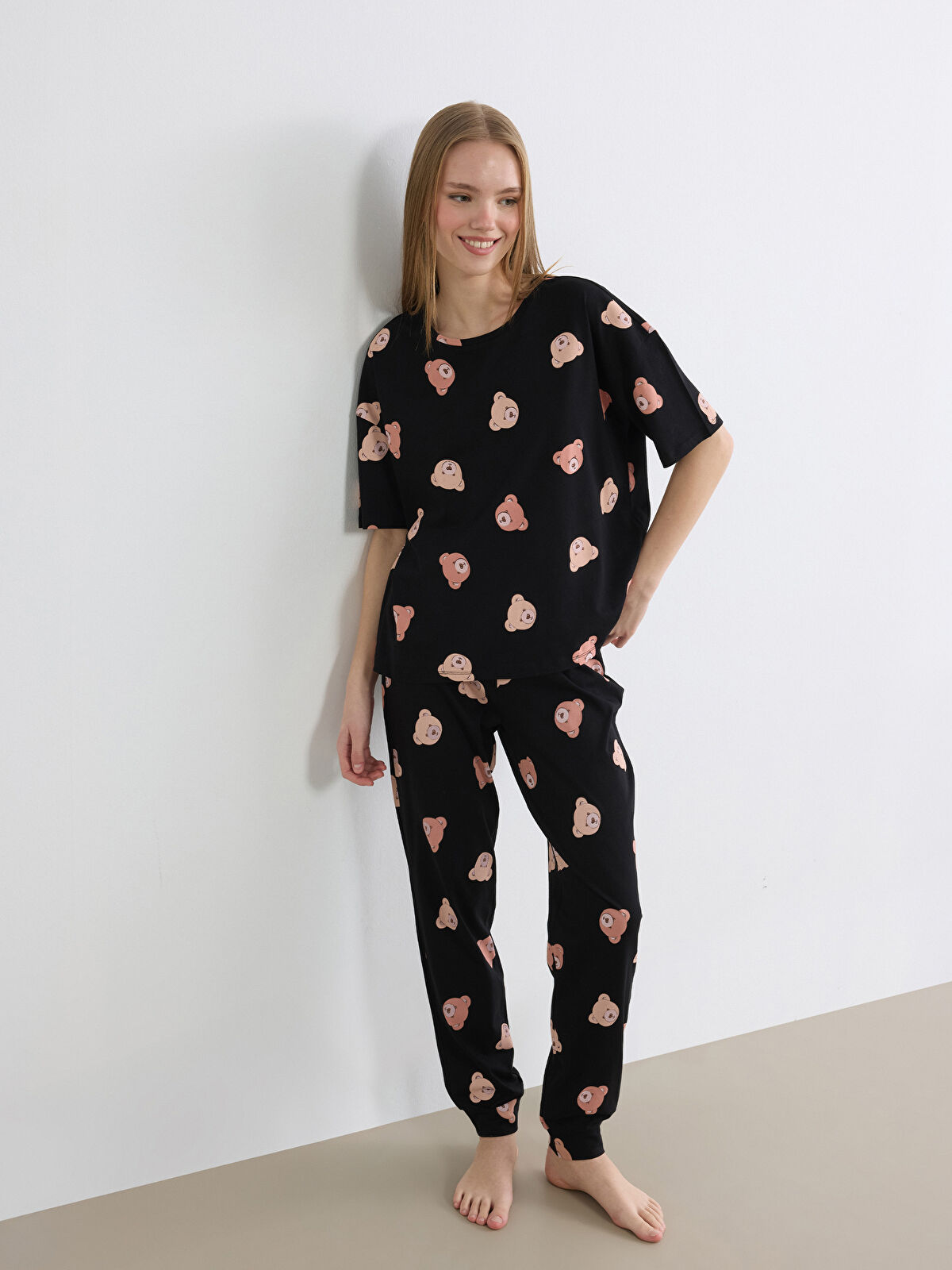 LCW Young Ayı Teddy Baskılı Kadın Pijama Takım