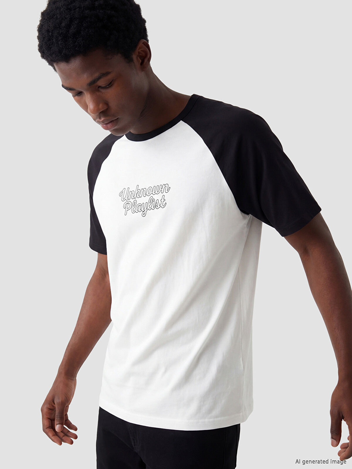 XSIDE Crew Neck Color Block Men's T-shirt - S6JP07Z8-EEW | LC Waikiki