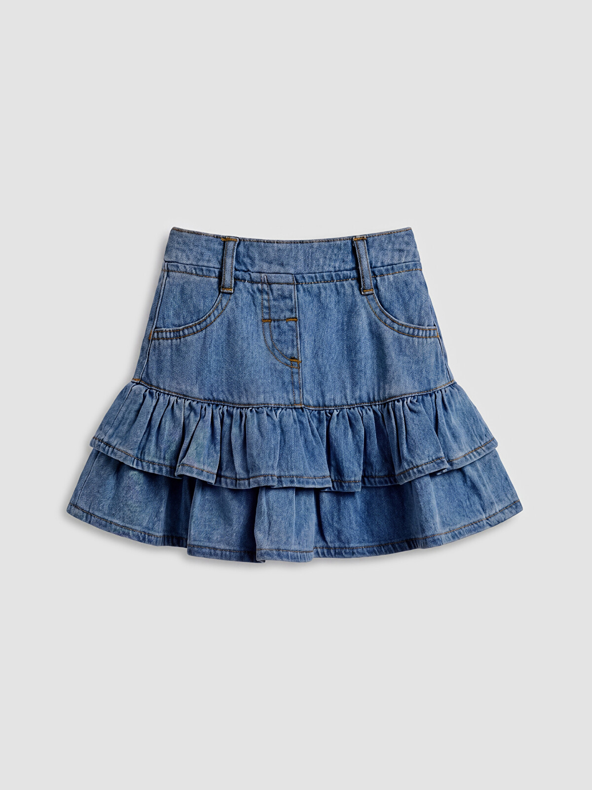 スカート denim enfant wrapped skirt / papier LCW Kids Girls' Pocketed Jean Skirt - S6JP10Z1-507 | LC Waikiki