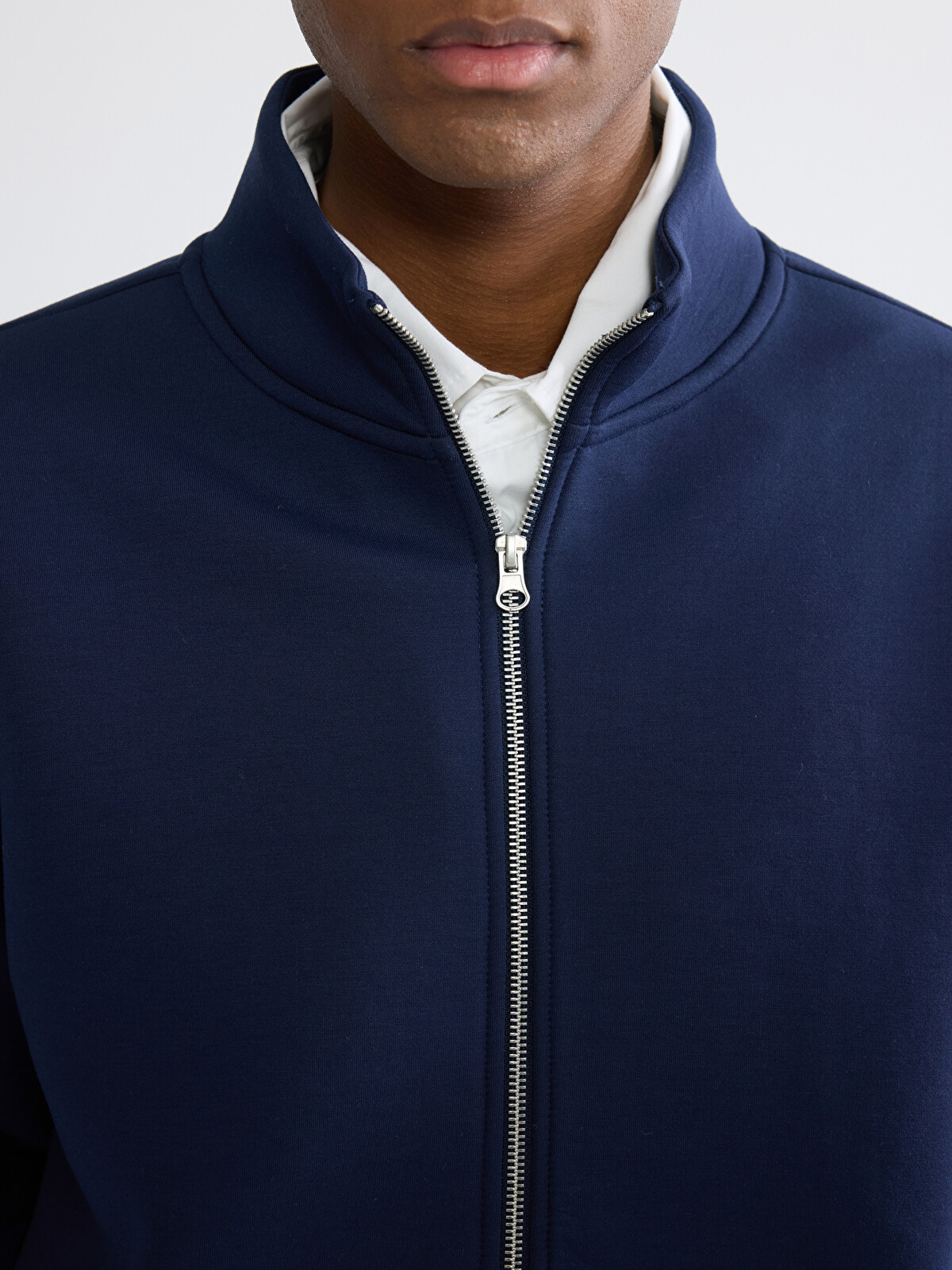 XSIDE Relaxed Fit Mock Neck Men's Zip-Up Sweatshirt - S6JS32Z8-J2Y