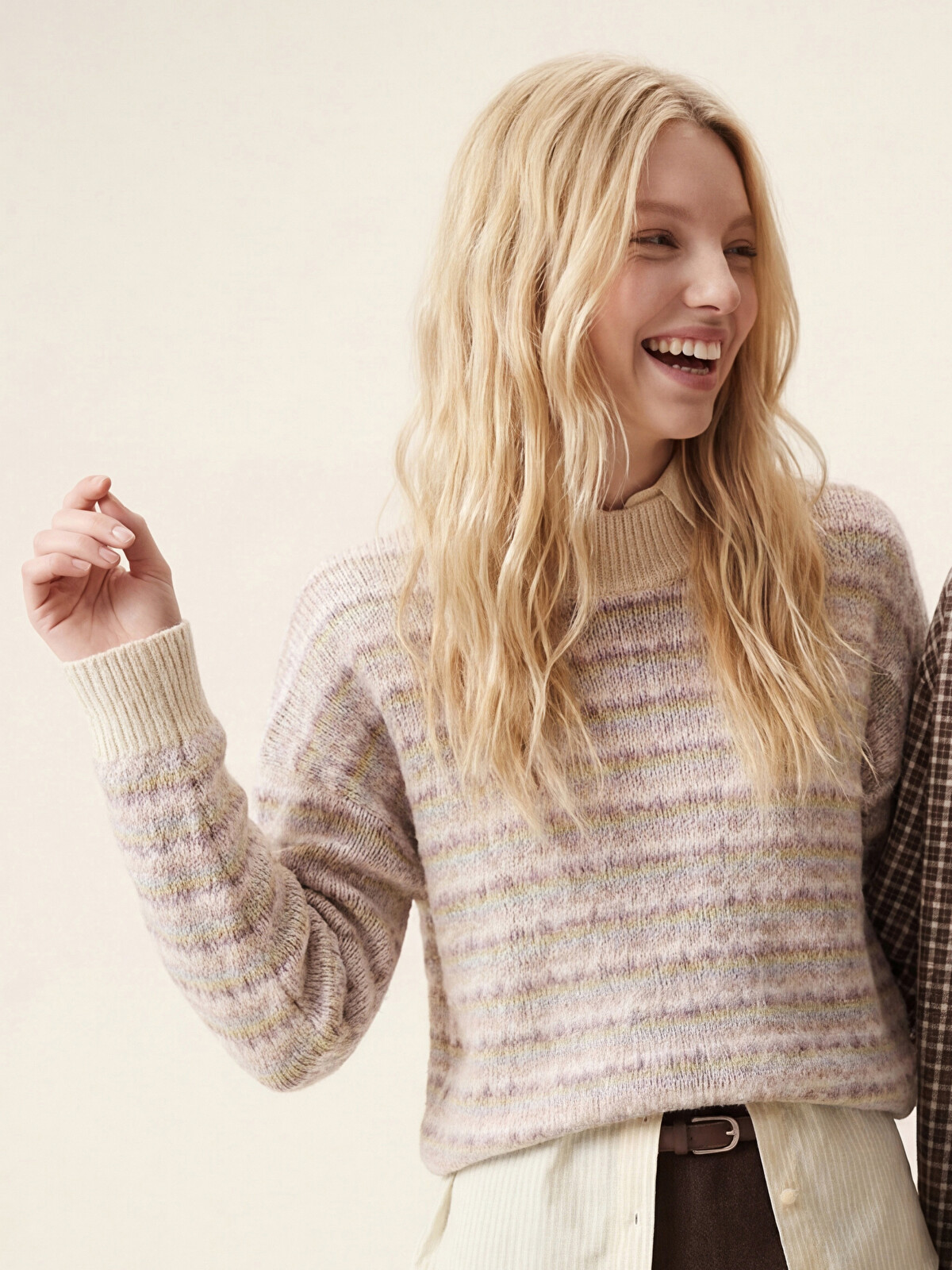 XSIDE Mock Turtleneck Patterned Women's Knitwear Sweater