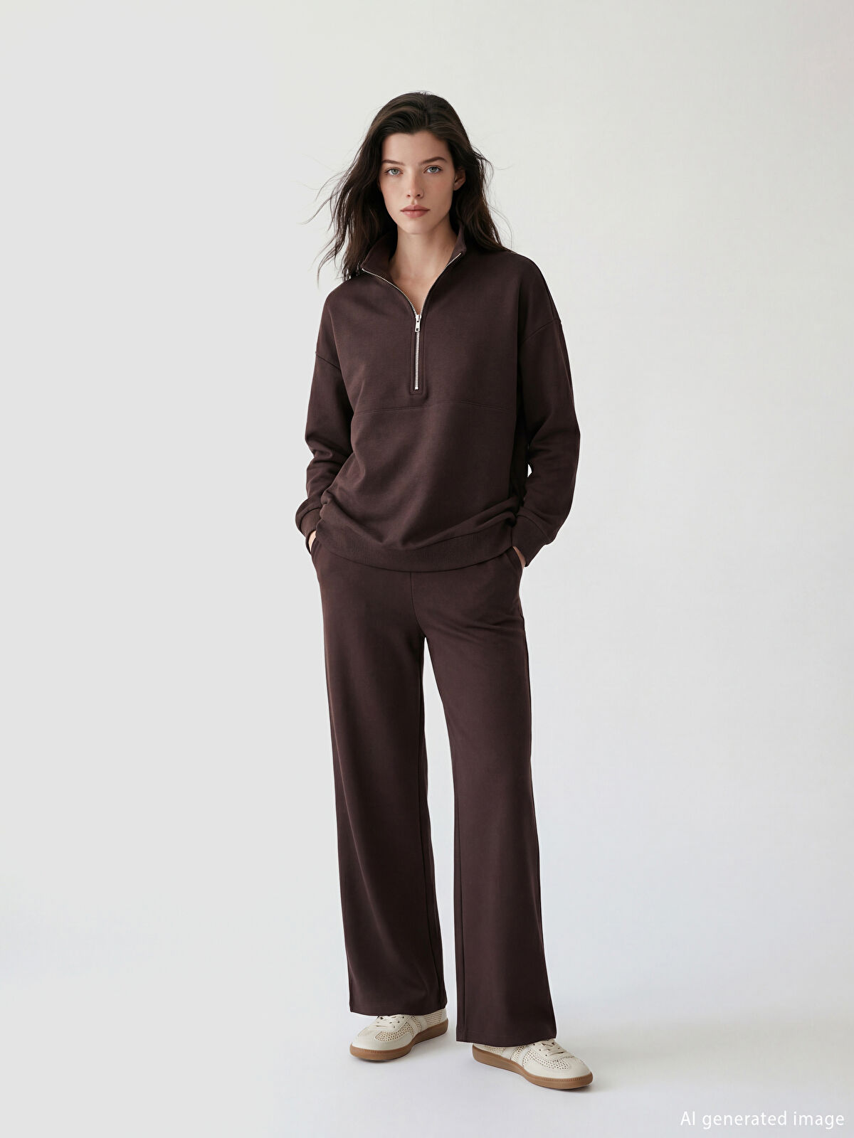 LCW Comfort Dik Yaka Soft Touch Kadın Sweatshirt		
