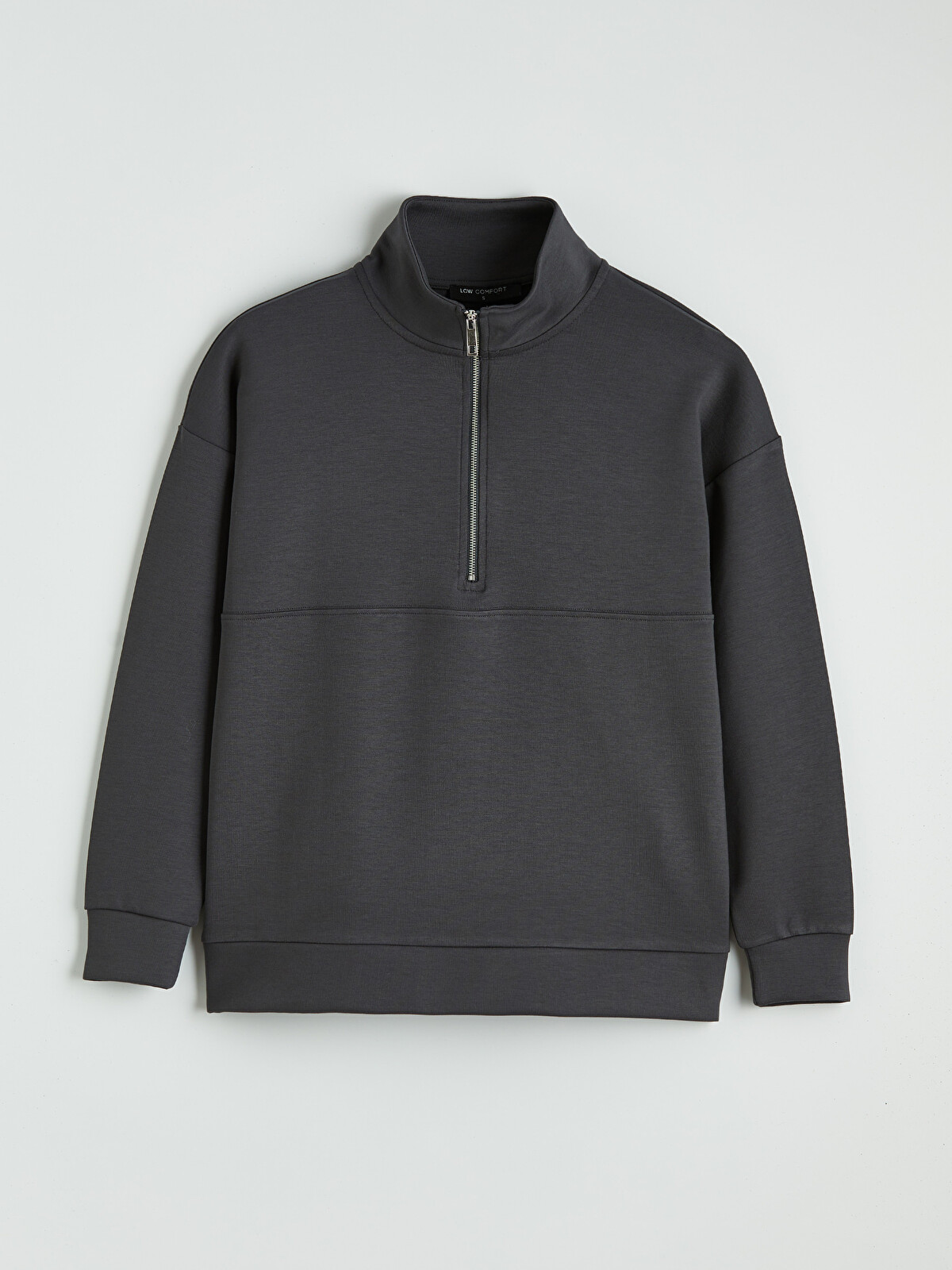 LCW Comfort Antrasit Dik Yaka Soft Touch Kadın Sweatshirt