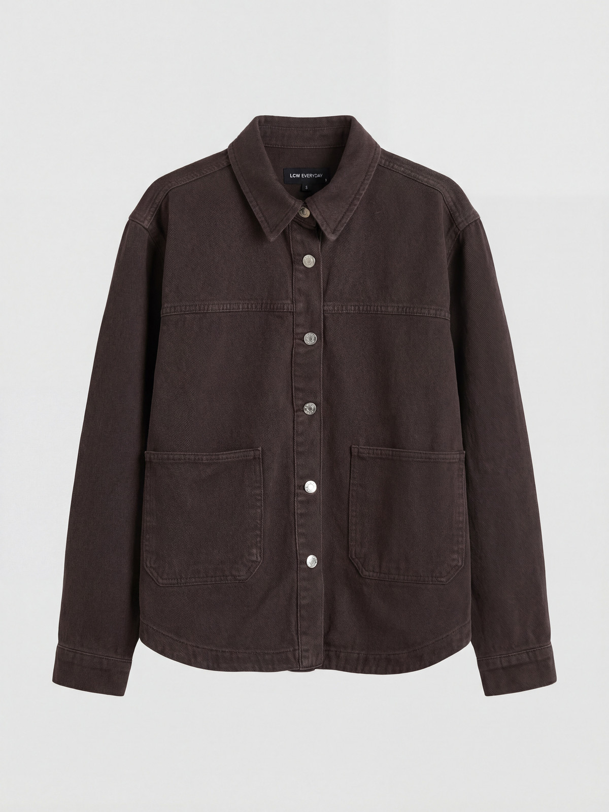 LCW EVERYDAY Kahverengi Denim Görünümlü Düz Oversize Kadın Jean